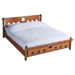 Ilmari Tapiovaara for La Permanente Mobili Cantù King Bed in Walnut