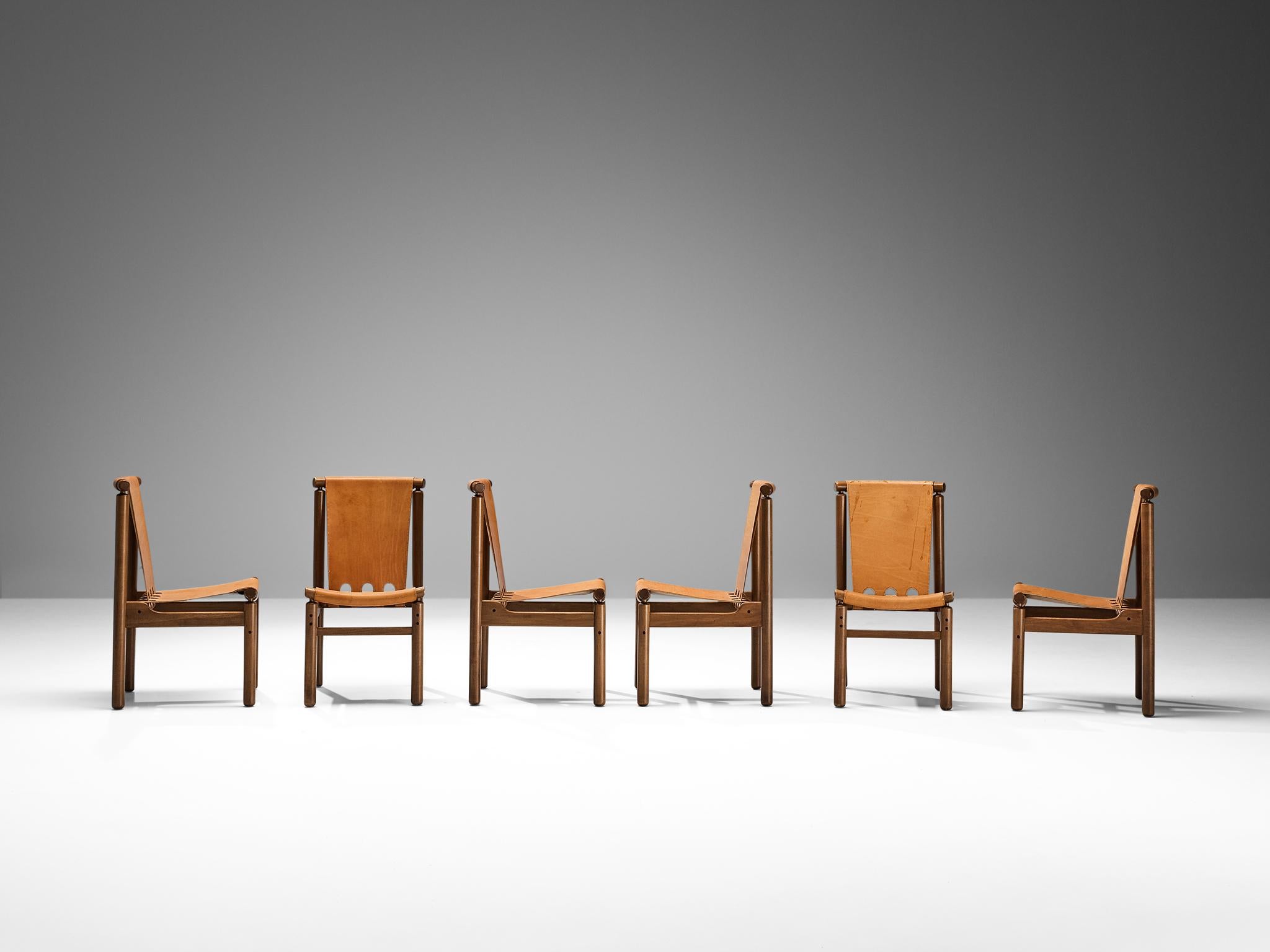 Ilmari Tapiovaara pour La Permanente Mobili Cantù Ensemble de six chaises de salle à manger  Bon état - En vente à Waalwijk, NL