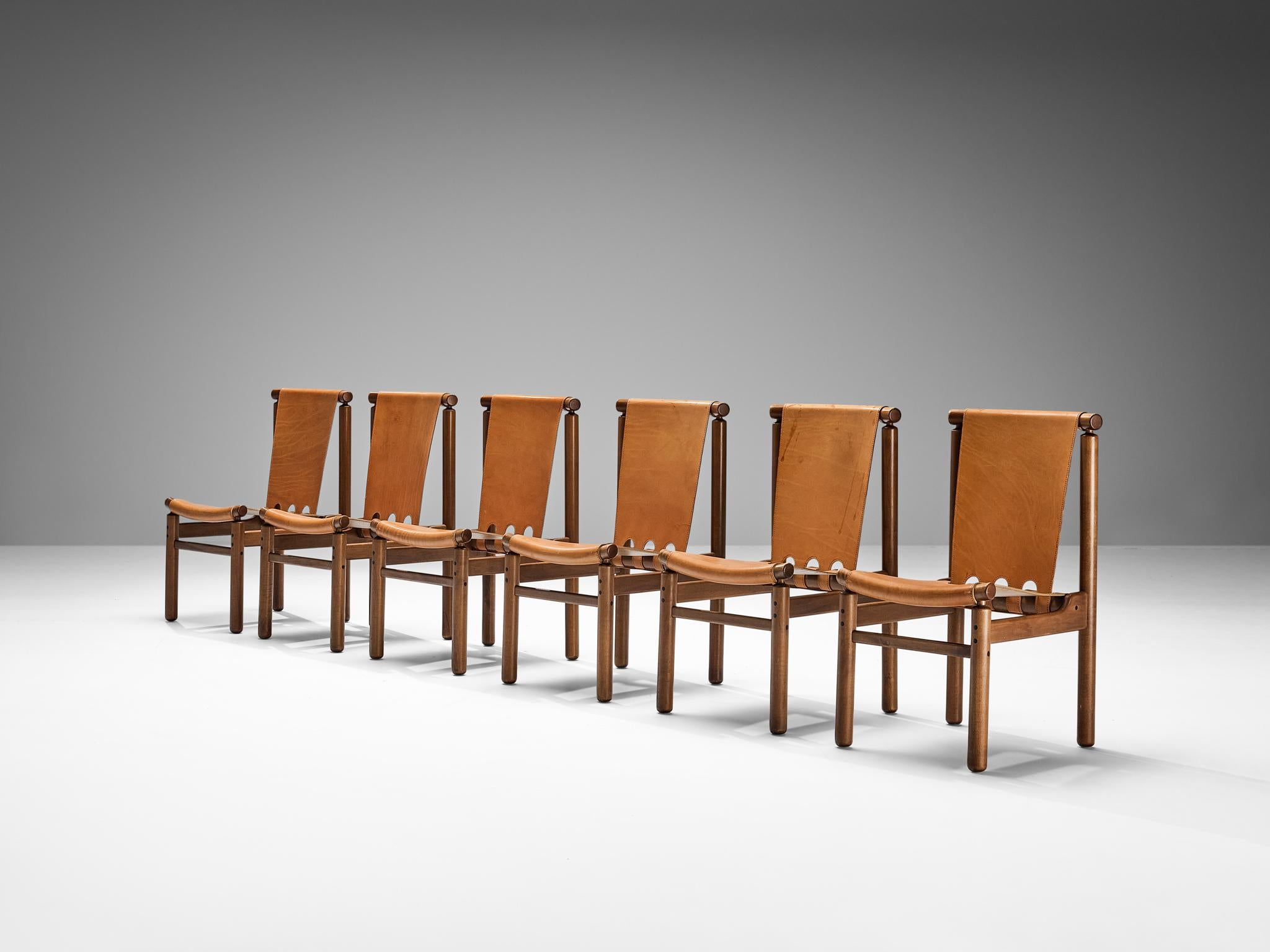 Ilmari Tapiovaara for La Permanente Mobili Cantù Set of Six Dining Chairs  For Sale 1