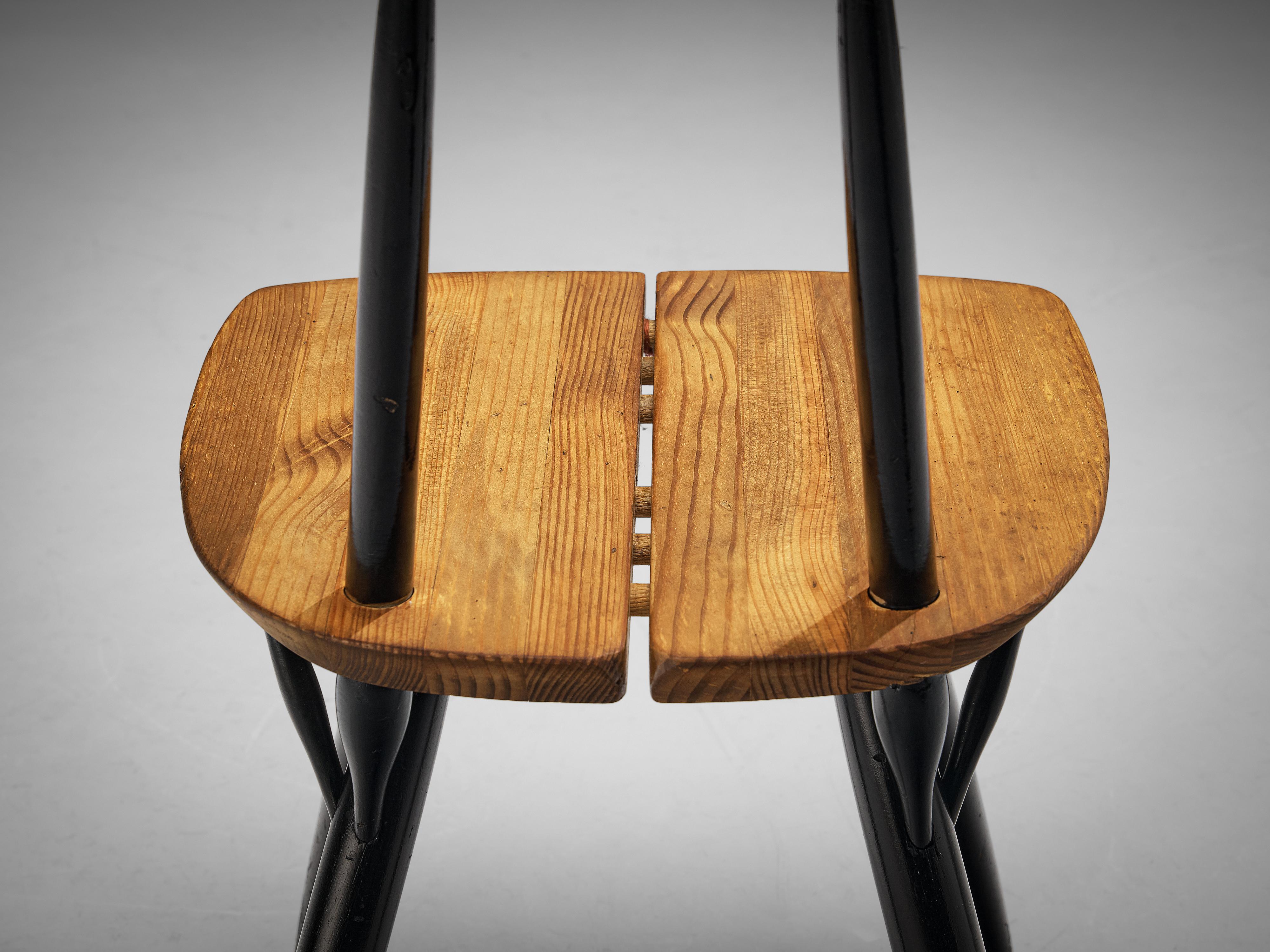 Beech Ilmari Tapiovaara for Laukaan Puu Set of Four 'Pirkka' Chairs For Sale