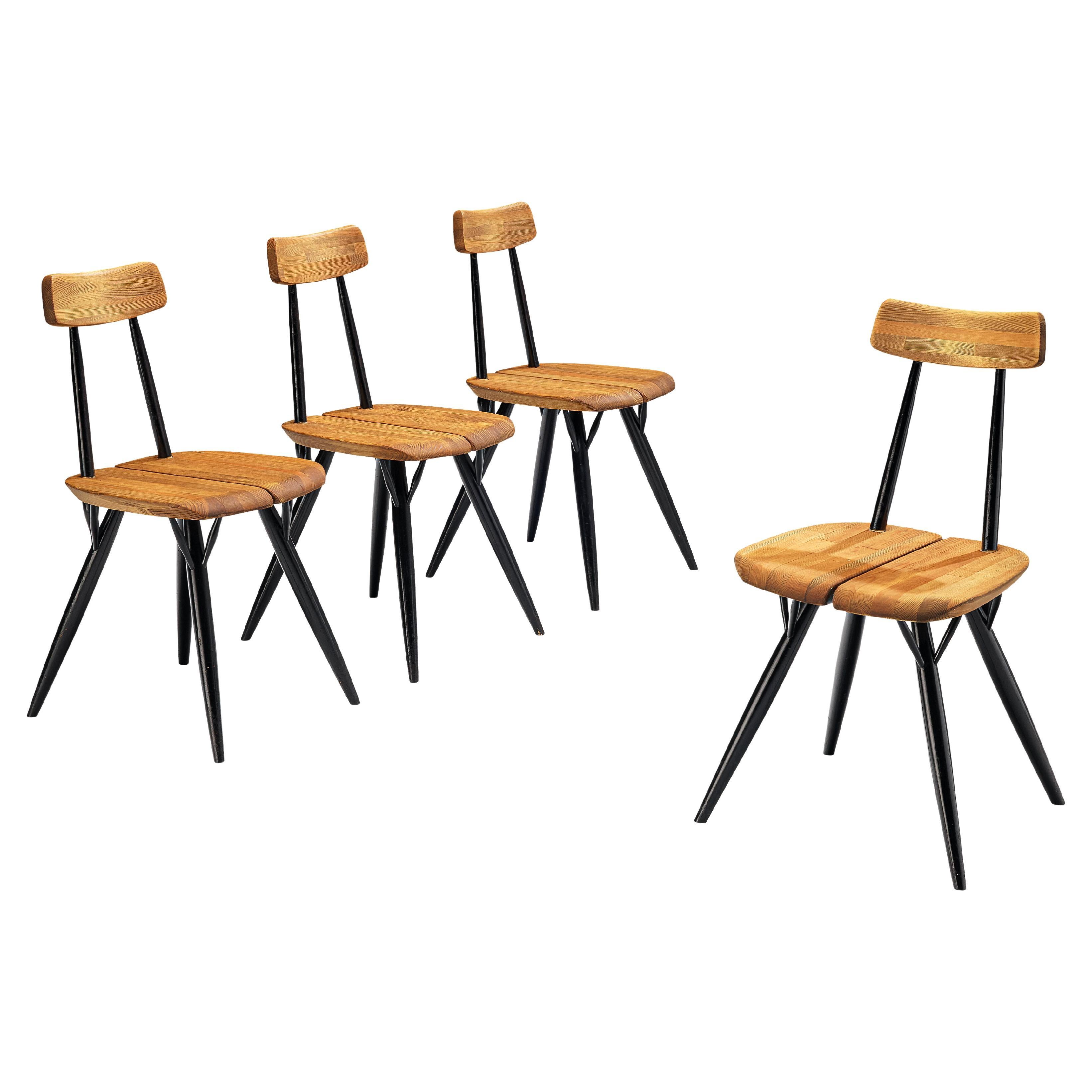 Ilmari Tapiovaara for Laukaan Puu Set of Four 'Pirkka' Chairs