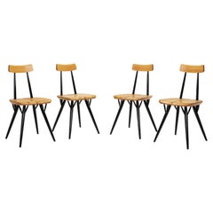 Ilmari Tapiovaara Four "Pirkka" Dining Chairs for Laukaan Puu, Finland 1950s