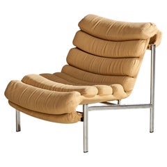Ilmari Tapiovaara, Lounge Chair, Chrome, Fabric, Finland, 1970