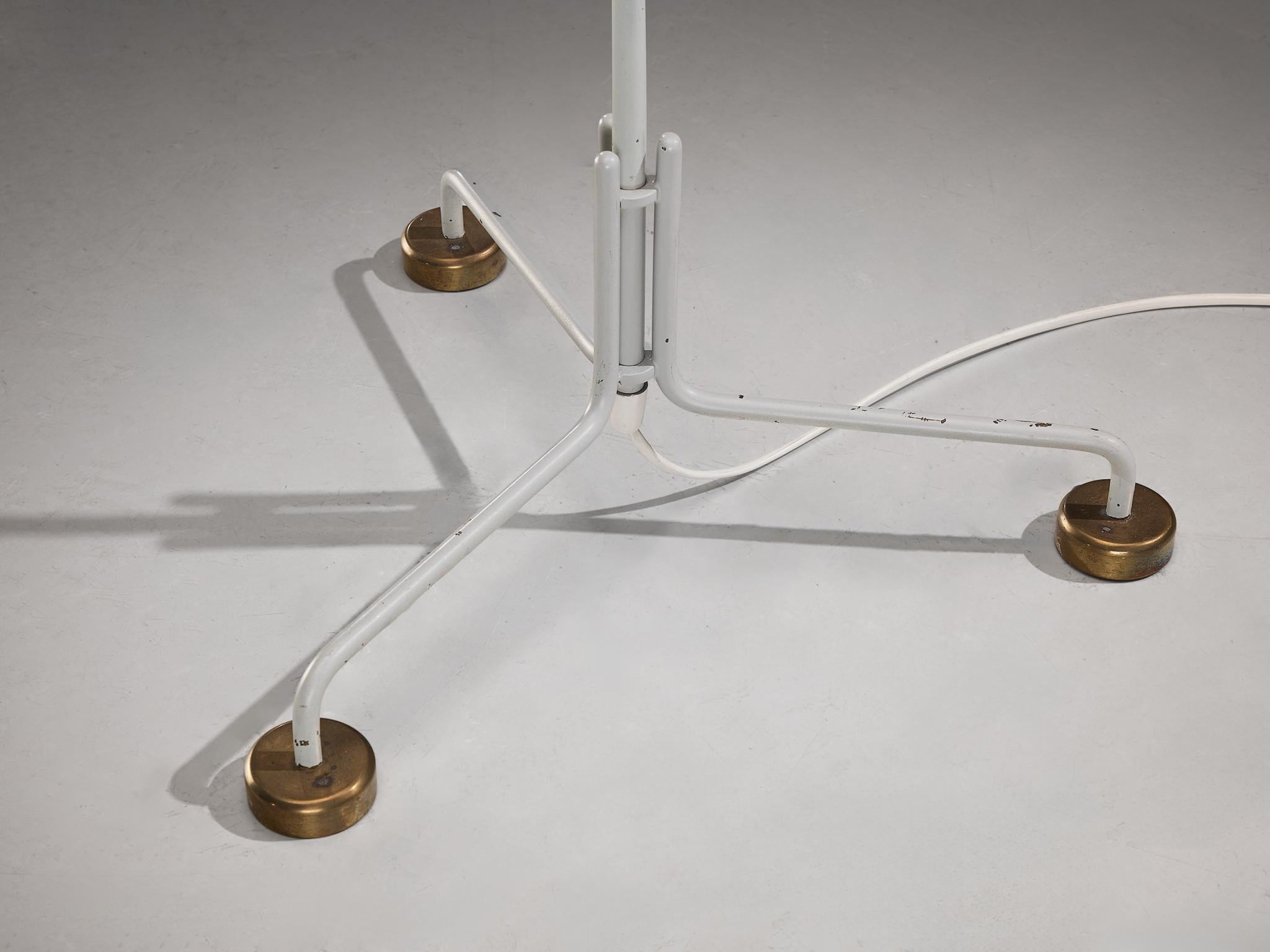 Ilmari Tapiovaara 'Maija the Bee' Floor Lamp with Cane and Brass Details For Sale 3