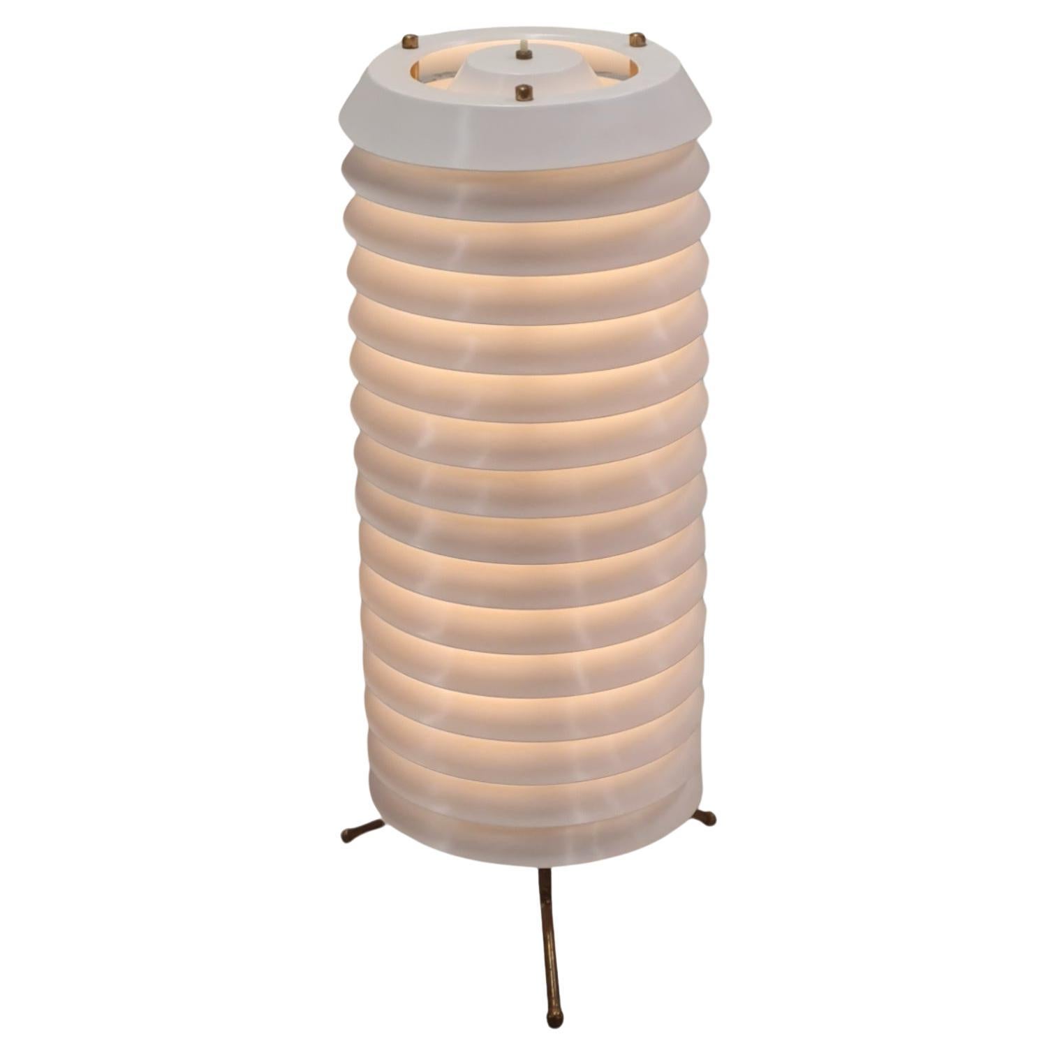 White Ilmari Tapiovaara Maya The Bee Floor Lamp, Hienoteräs for Asko, 1950s For Sale