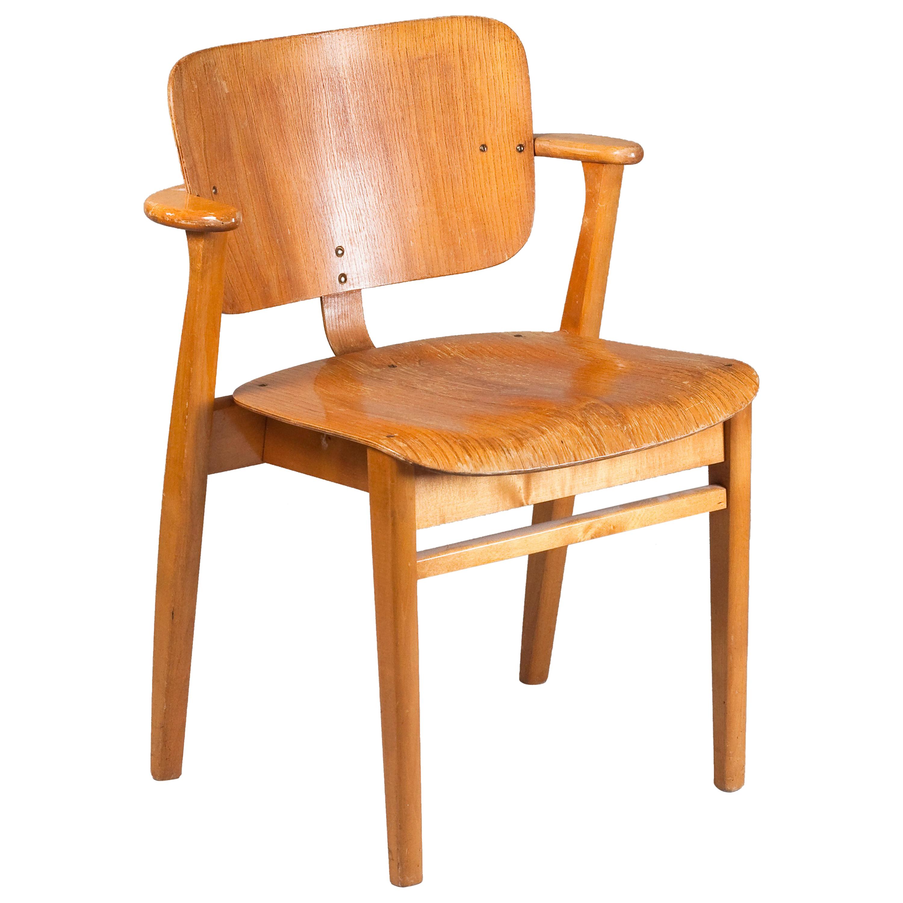 Ilmari Tapiovaara Midcentury Domus Chair "The Finn Chair" by Artek, Finland For Sale