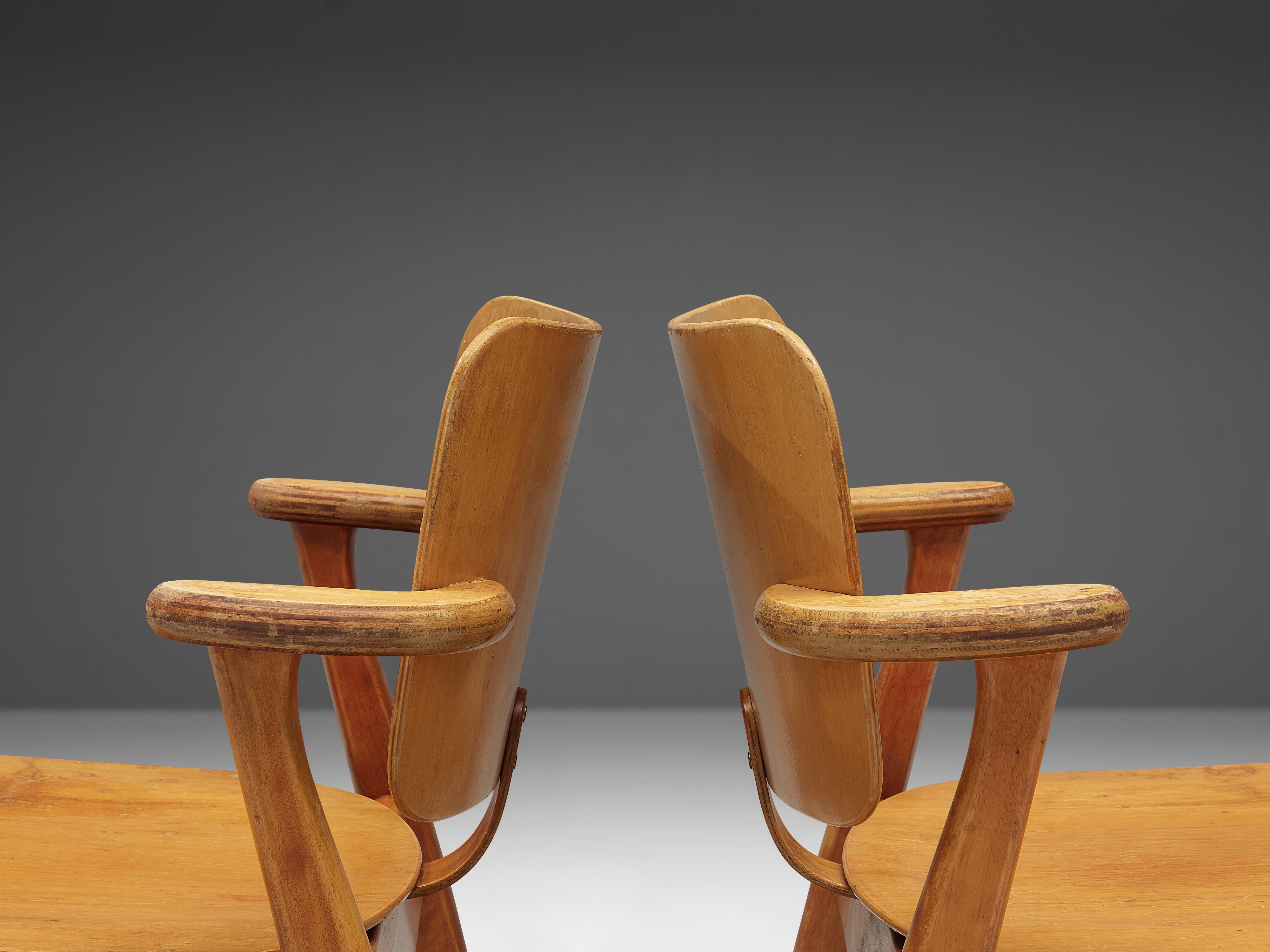 Scandinavian Modern Ilmari Tapiovaara Pair of ‘Domus’ Dining Chairs in Birch