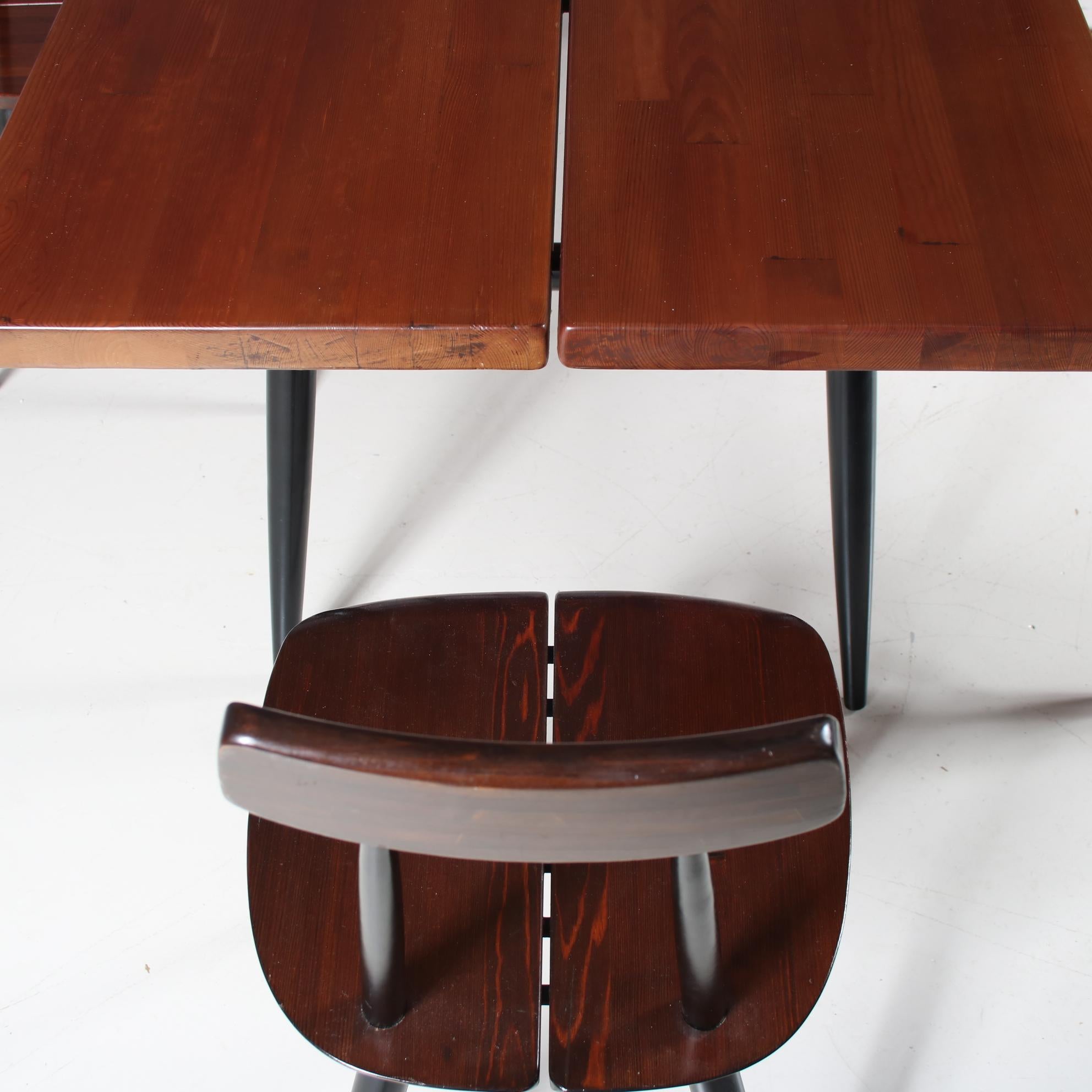 Ilmari Tapiovaara “Pirkka” Dining Set for Laukaan Puu, Finland 1950 For Sale 6