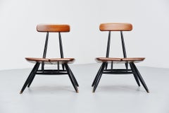 Ilmari Tapiovaara Pirkka Lounge Chairs, Pair, Finland, 1955