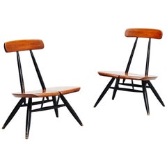 Ilmari Tapiovaara Pirkka Lounge Chairs, Pair, Finland, 1955