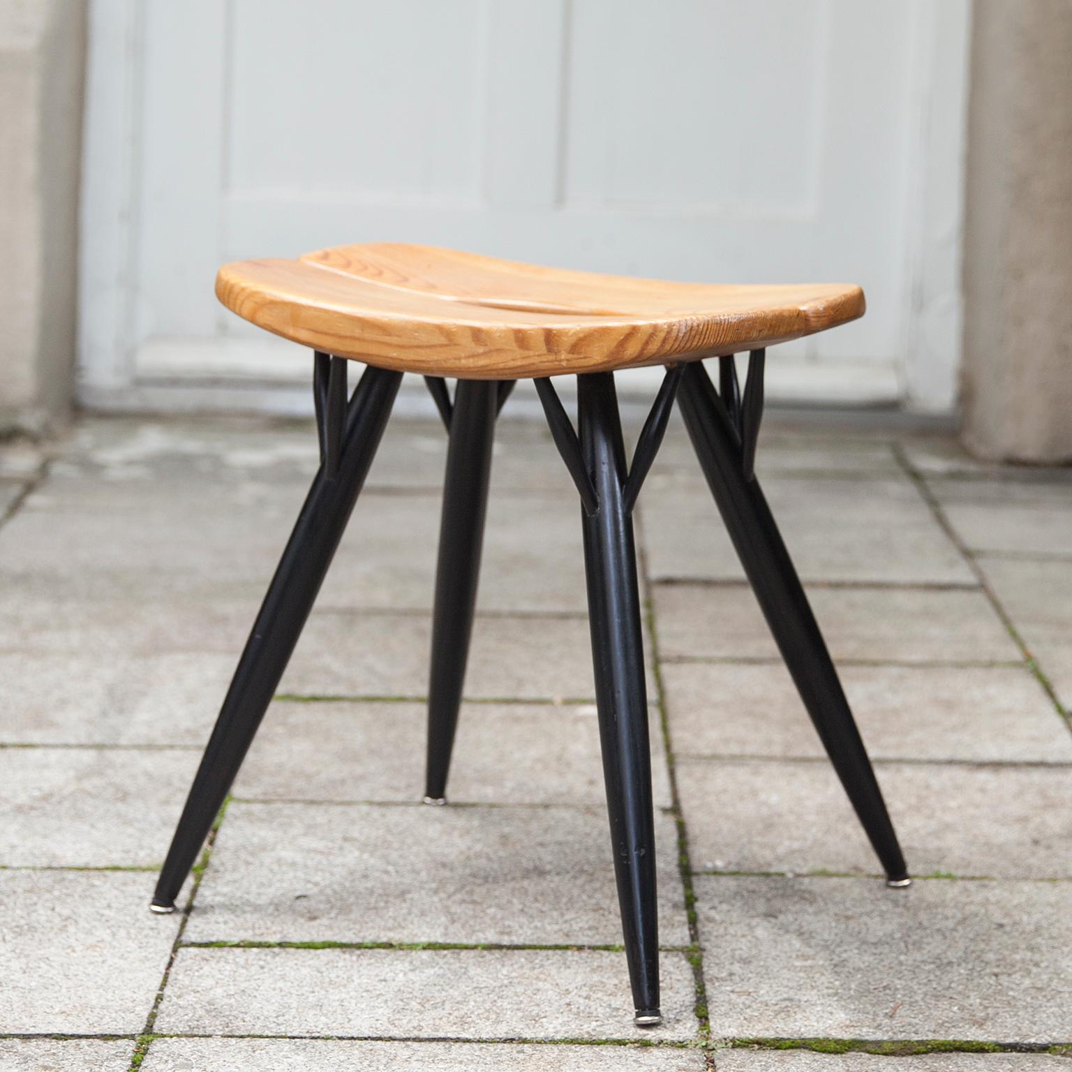 Ilmari Tapiovaara designed the Pirkka stool in the 1950s. The black legs and seats in oak result in a timeless finnish design. This Pirkka stool is made by Laukaan Puu in the 1950s.

 