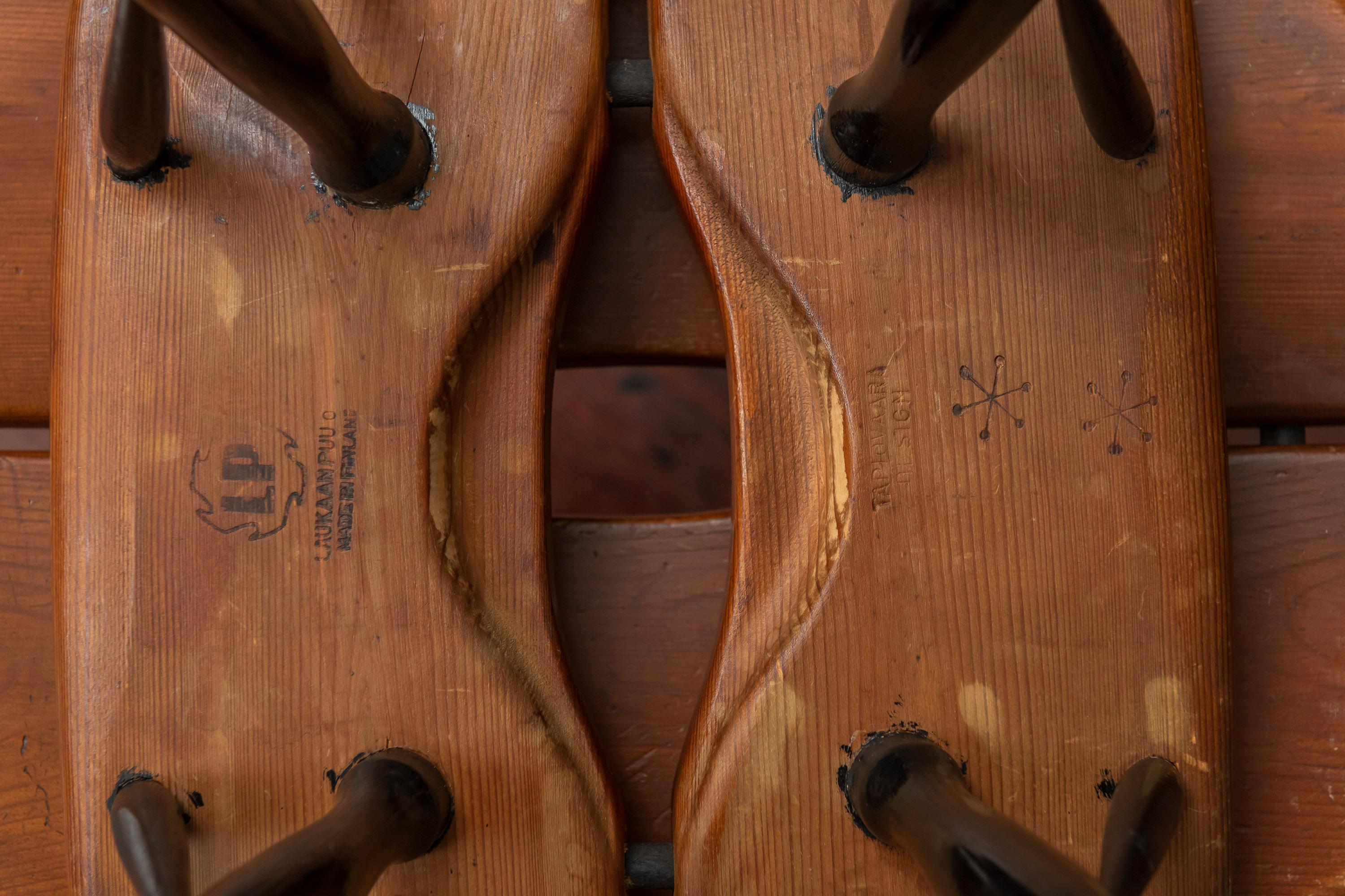 Ilmari Tapiovaara Pirkka Stool for Laukaan Puu In Fair Condition For Sale In San Francisco, CA