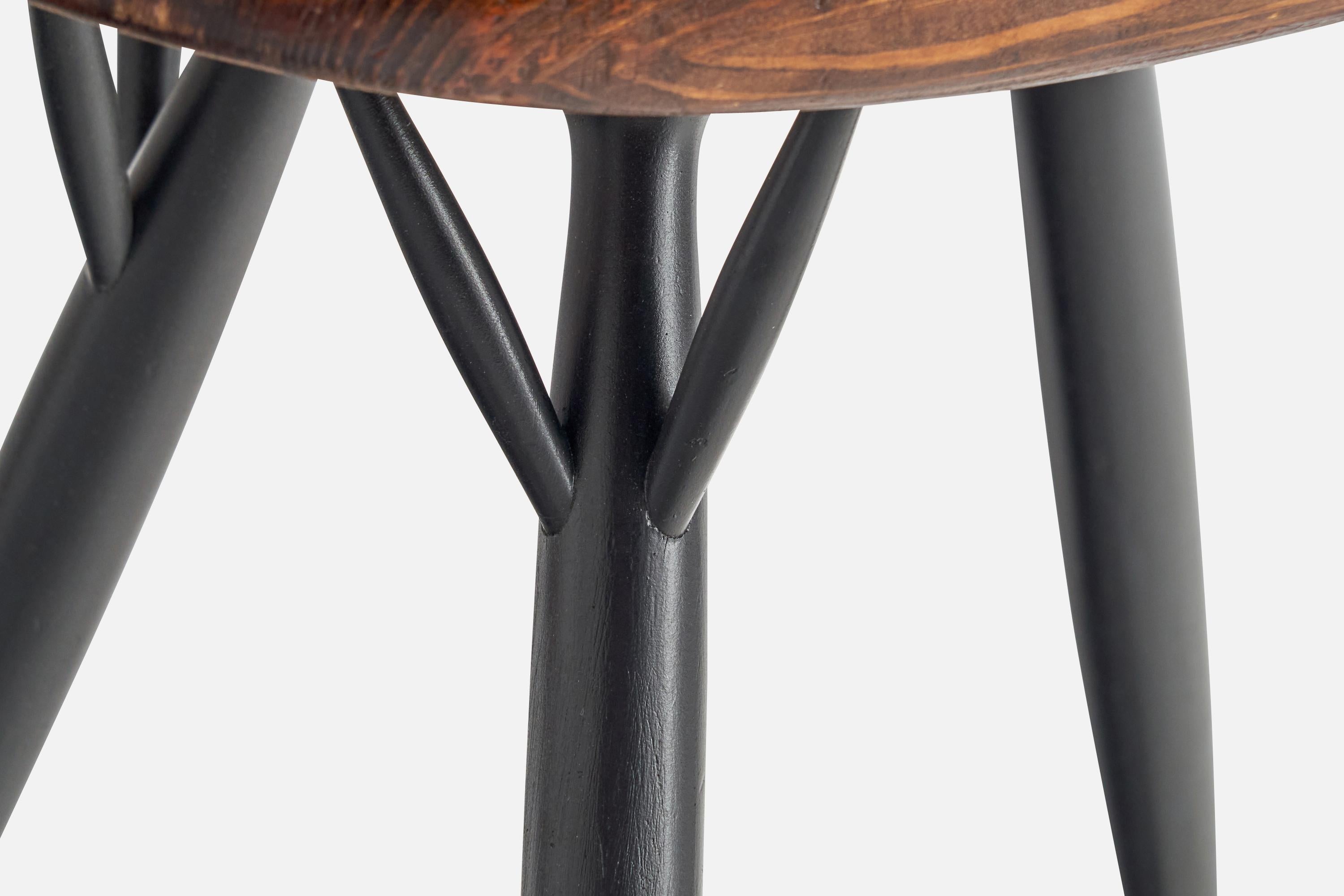 Ilmari Tapiovaara, Pirrka Stool, Pine, Finland, 1950s For Sale 1