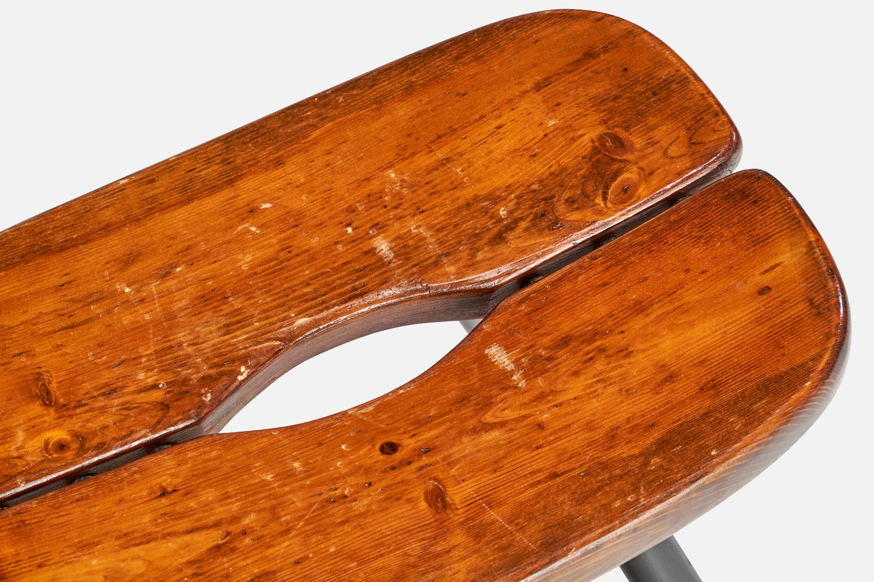 Ilmari Tapiovaara, Pirrka Stool, Pine, Finland, 1950s For Sale 2