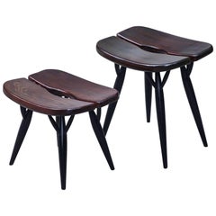 Ilmari Tapiovaara ‘Prikka’ Stools for Laukaan Puu / Asko, Set of Two