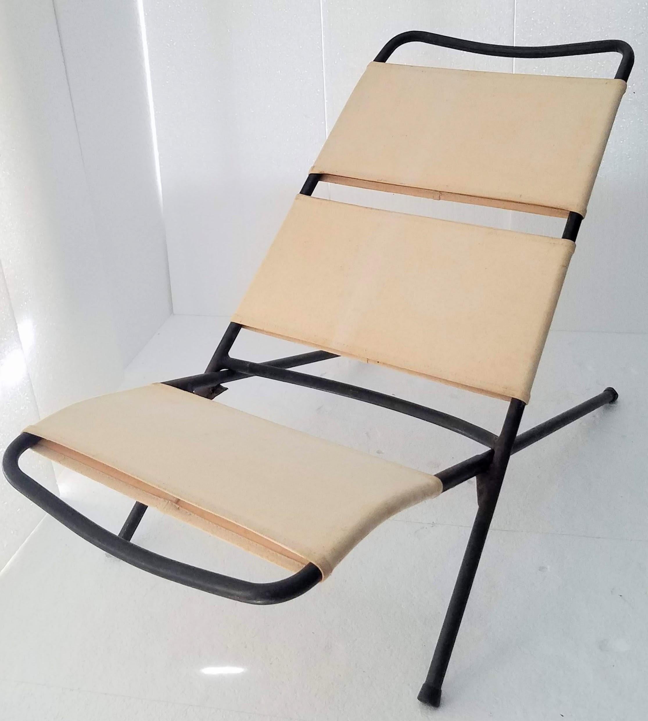 Ilmari Tapiovaara Prototyp eines klappbaren Stuhls aus Kongo, Finnland 1954 (Moderne der Mitte des Jahrhunderts) im Angebot