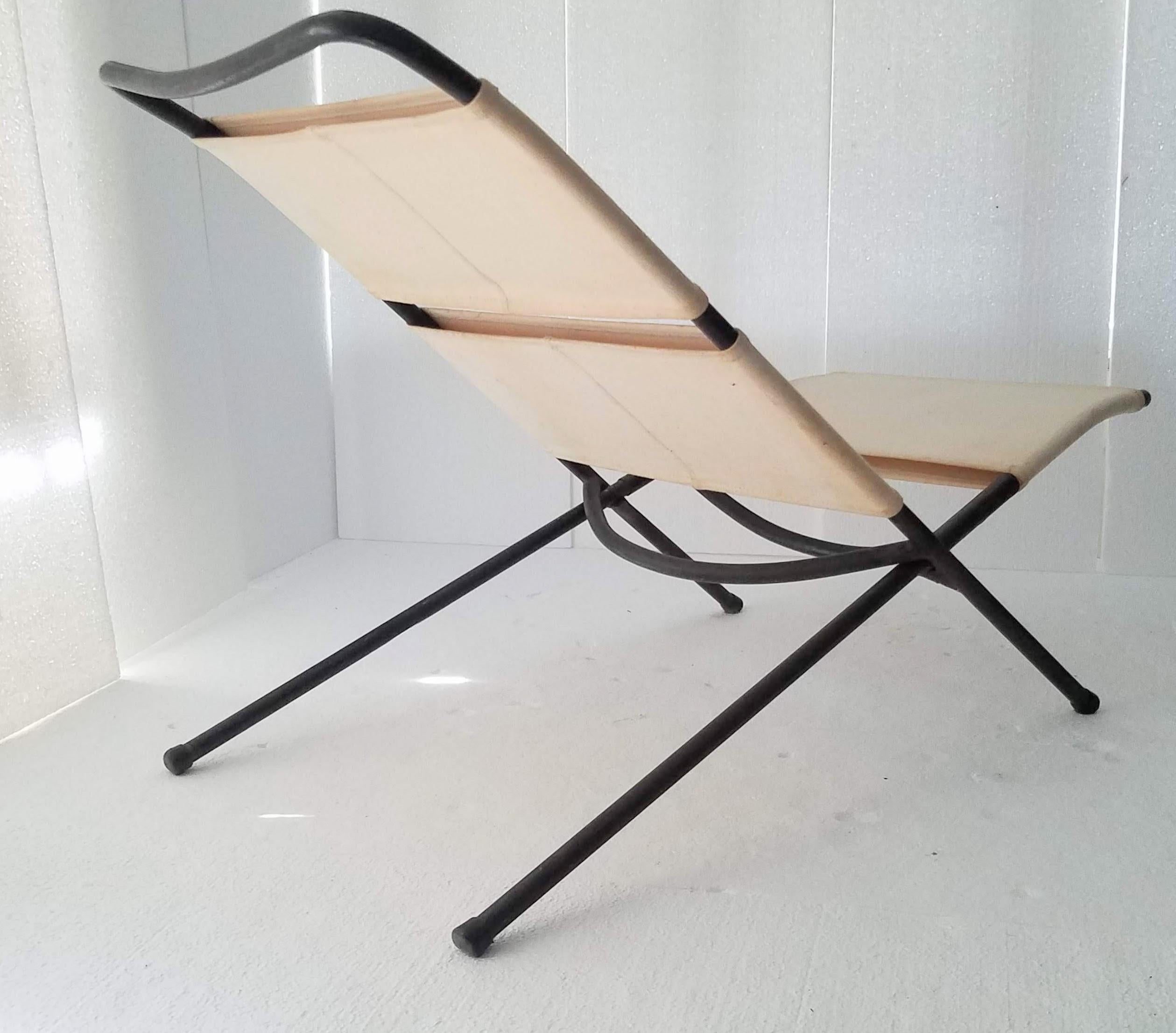 Metal Ilmari Tapiovaara Prototype Congo Folding Chair Finland 1954 For Sale
