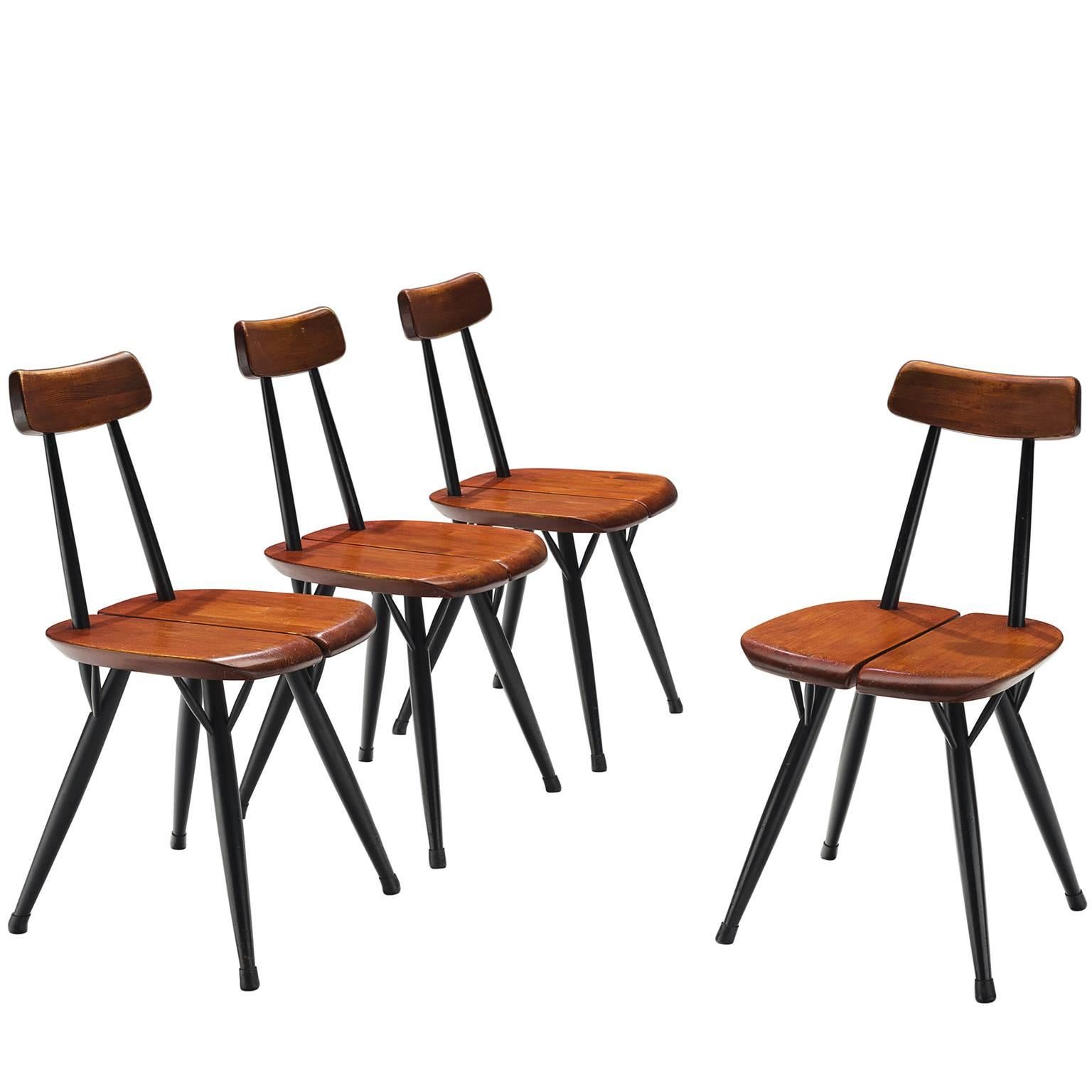 Ilmari Tapiovaara Set of Four Pirkka Chairs