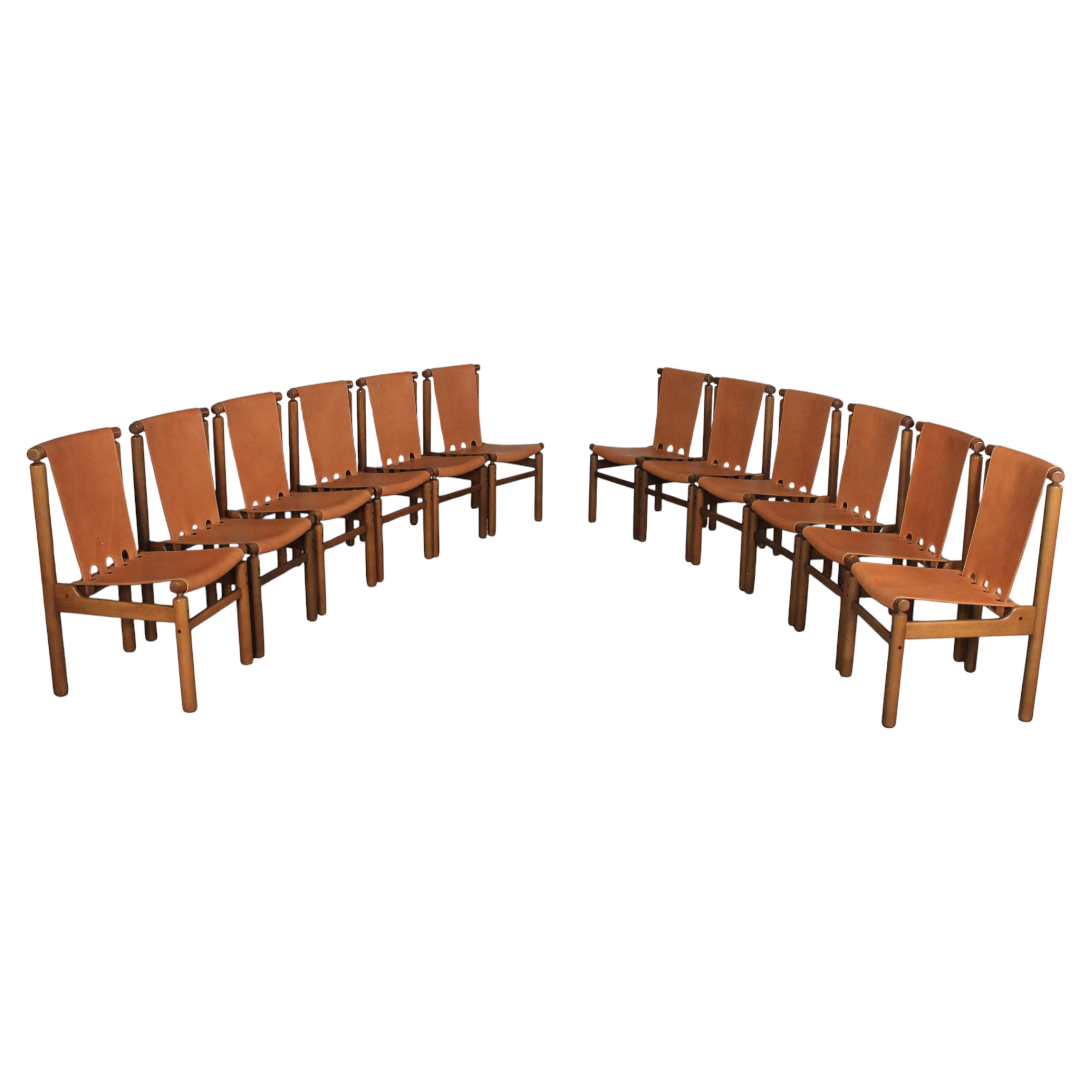 Ilmari Tapiovaara Set of Eight Dining Chairs by Permanente Mobili Cantù 1950s For Sale