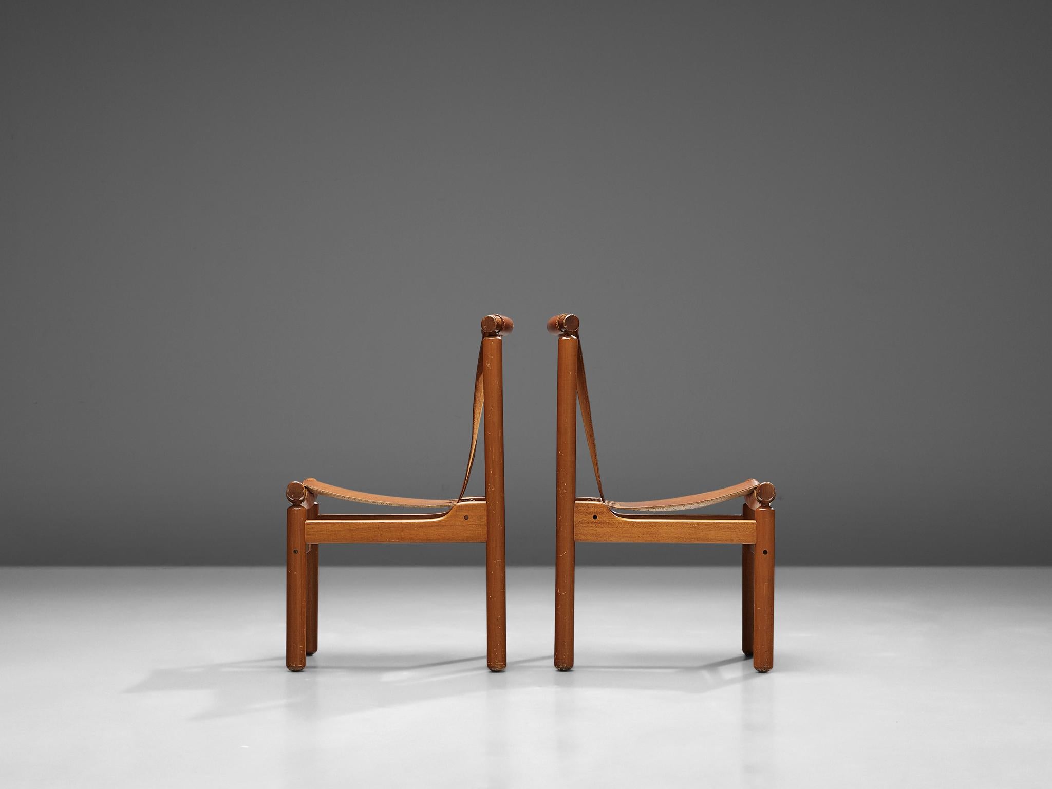 Ilmari Tapiovaara Set of Eight Dining Chairs in Cognac Leather 7