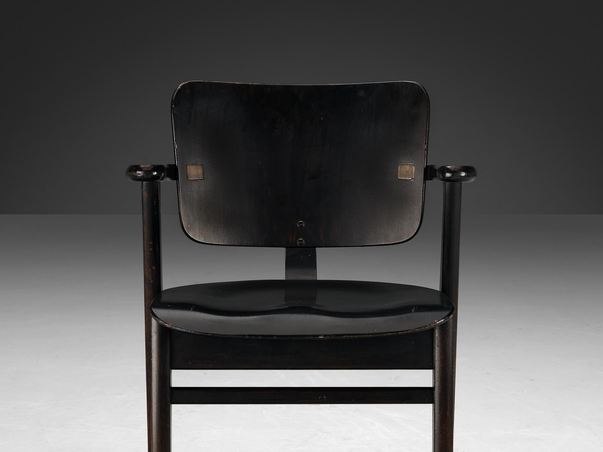 Ilmari Tapiovaara Set of Four ‘Domus’ Dining Chairs in Black Stained Teak  For Sale 2
