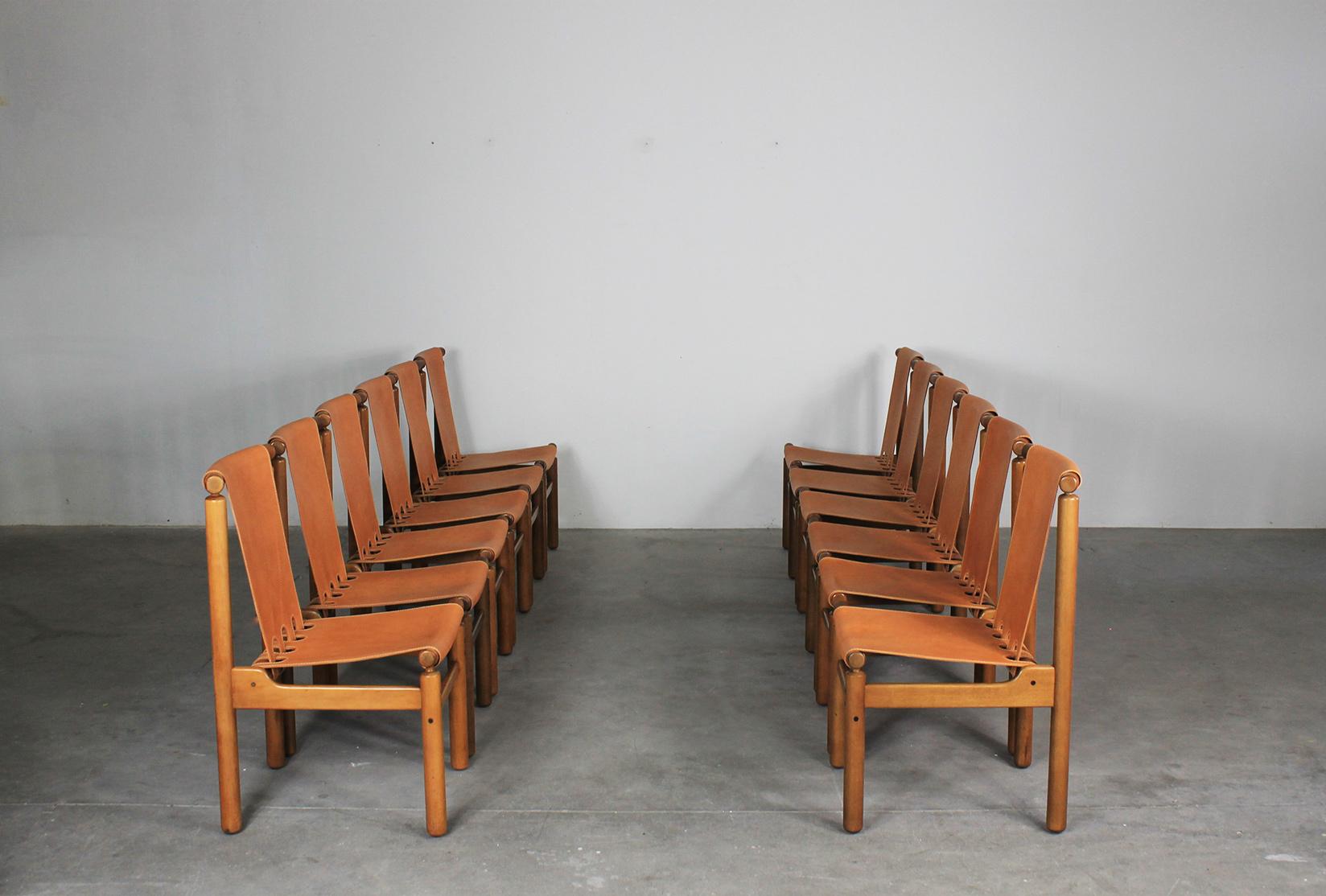 Other Ilmari Tapiovaara Set of Twelve Dining Chairs by Permanente Mobili Cantù 1950s