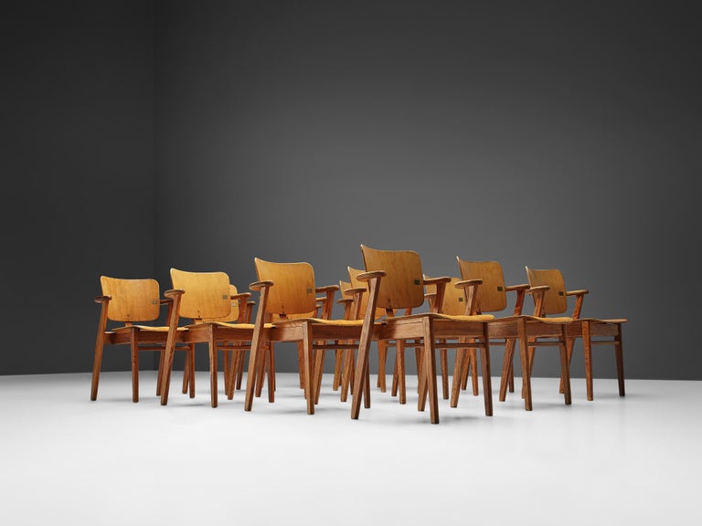 Ilmari Tapiovaara Set of Twelve 'Domus' Dining Chairs For Sale at 1stDibs