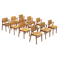 Ilmari Tapiovaara Set of Twelve ‘Domus’ Dining Chairs in Mahogany