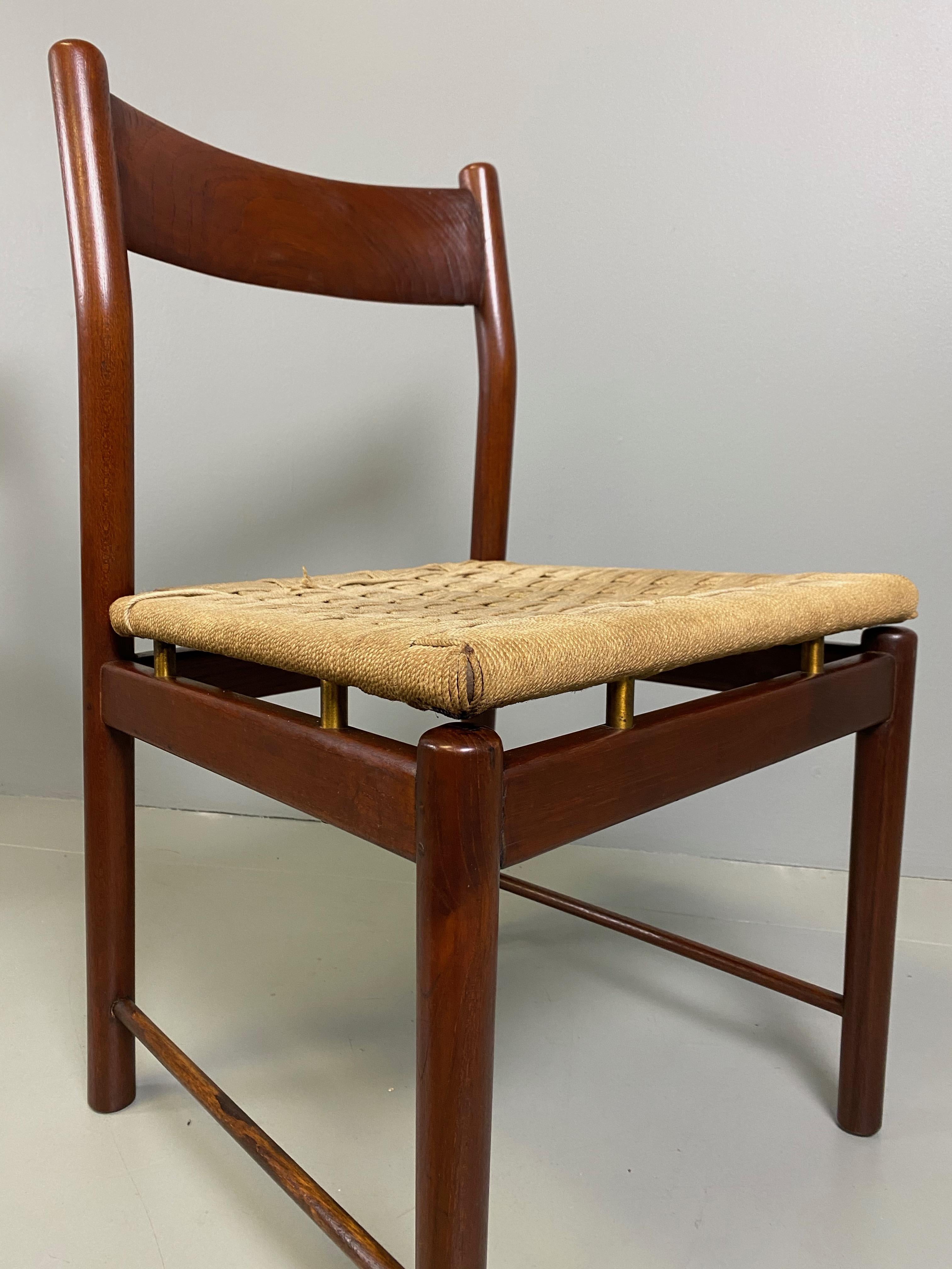Ilmari Tapiovaara Six Chairs Solid Teak for La Permanente Cantù, 1960s For Sale 6