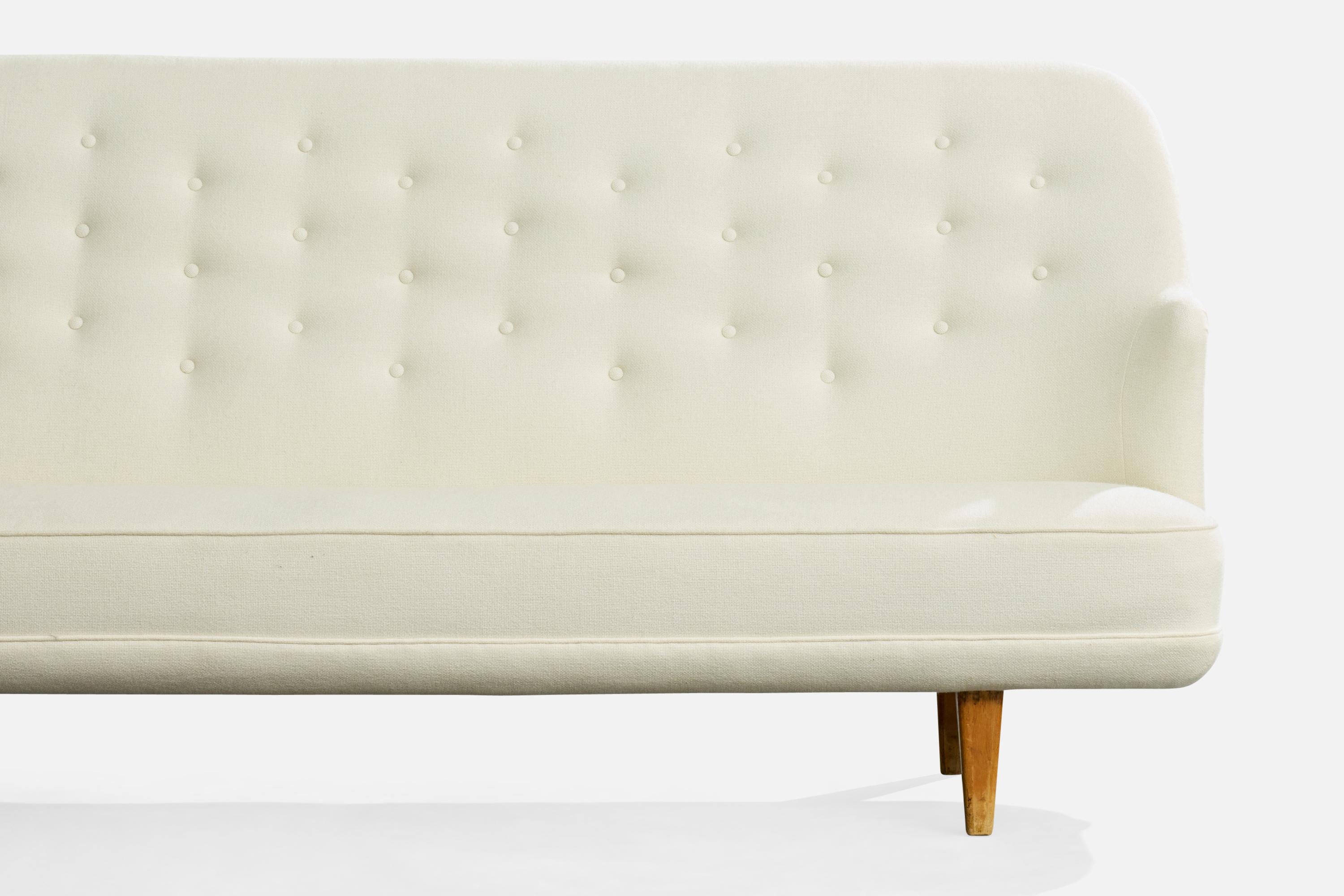 Ilmari Tapiovaara, Canapé, Wood, tissu, Finlande, 1949 en vente 1