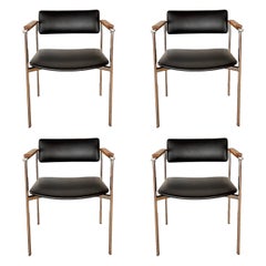 Ilmari Tapiovaara Stendig Kiki Chrome Armchairs 'Set of 4'