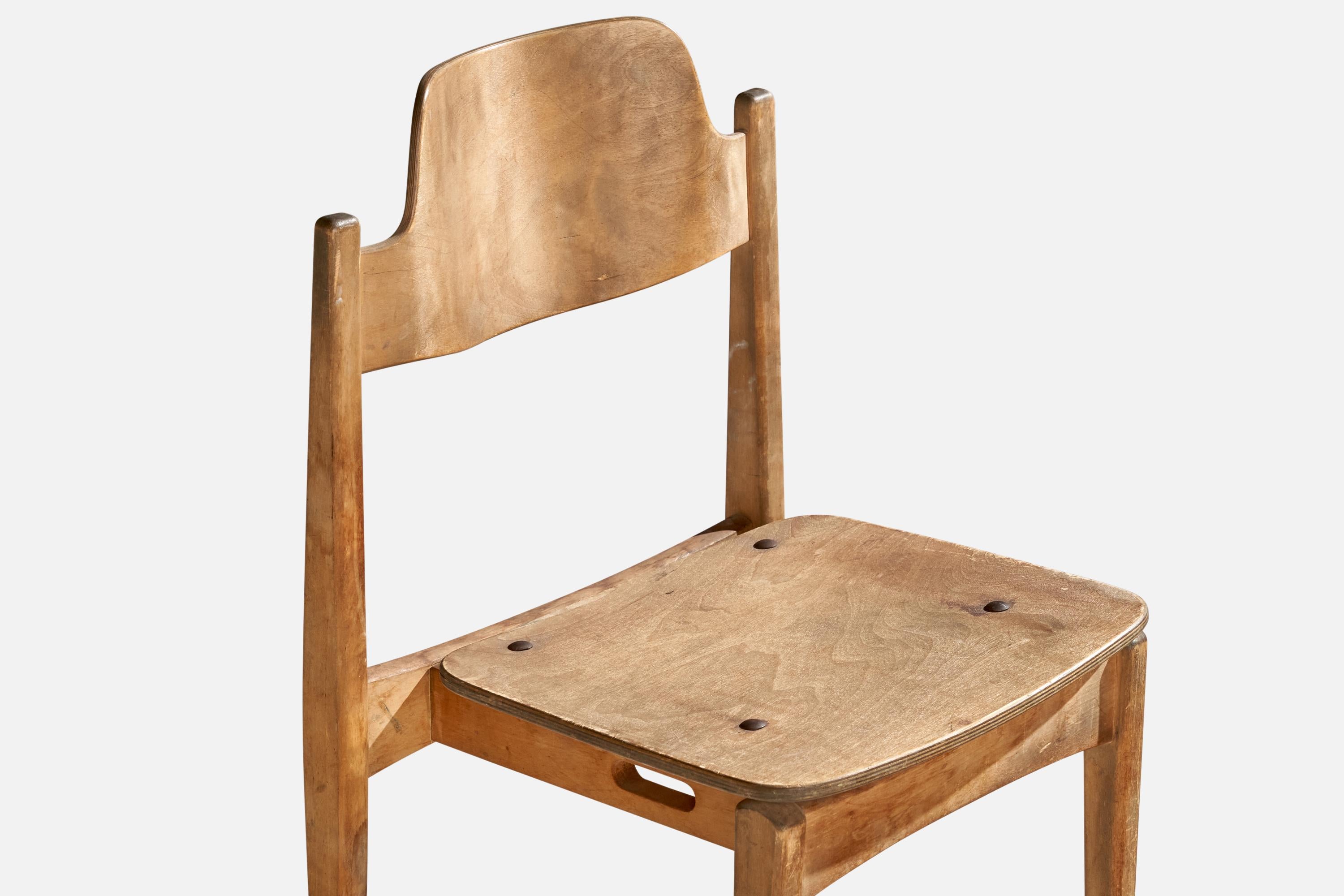Ilmari Tapiovaara, Wilman Beistellstuhl, Birke, Finnland, 1956 im Angebot 5