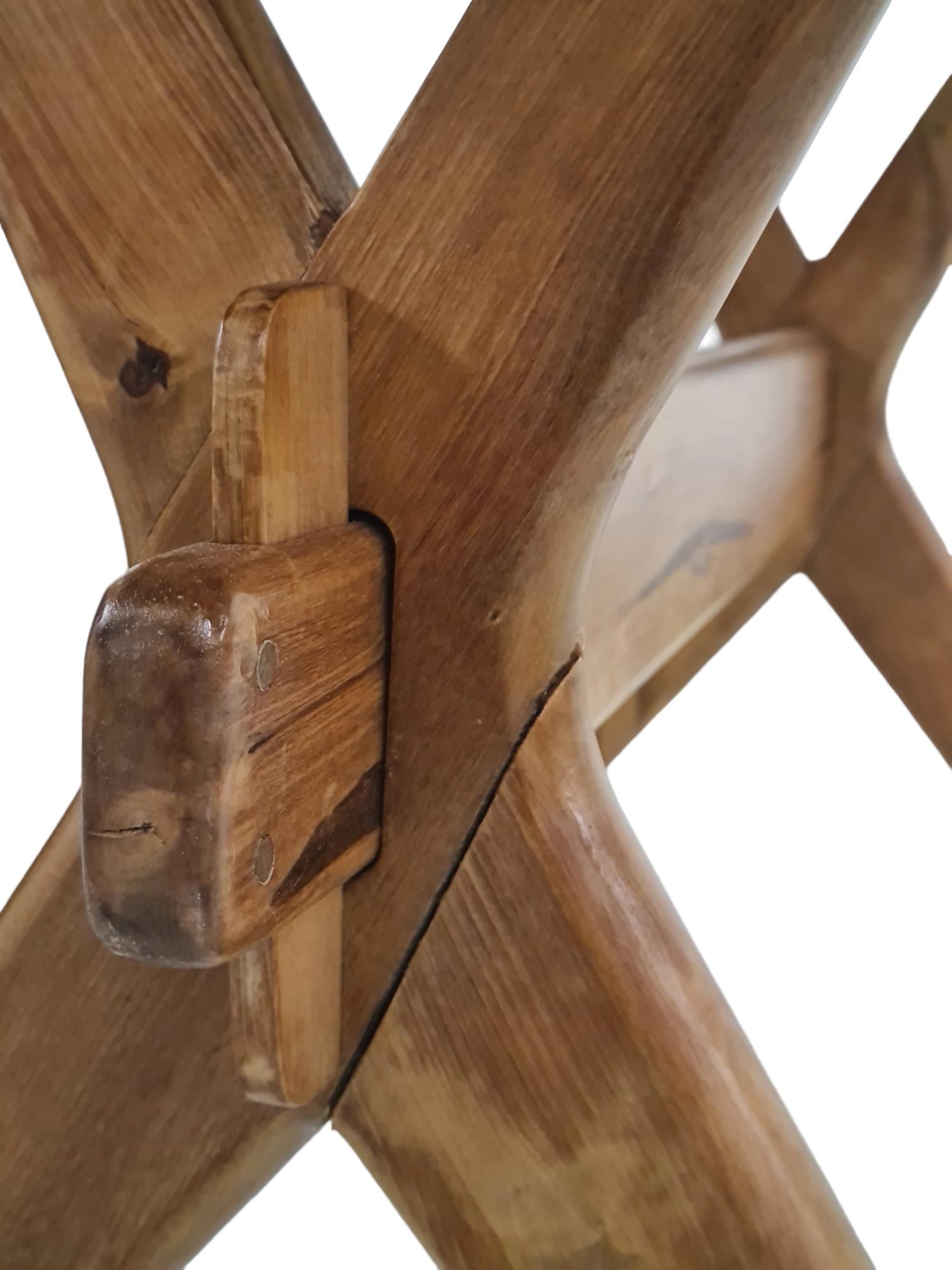 Scandinavian Modern Ilmari Tapiovaara X-leg Easily Dismantable Table For Sale