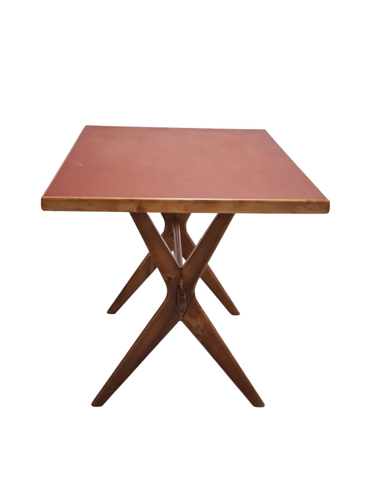 Mid-20th Century Ilmari Tapiovaara X-leg Easily Dismantable Table For Sale