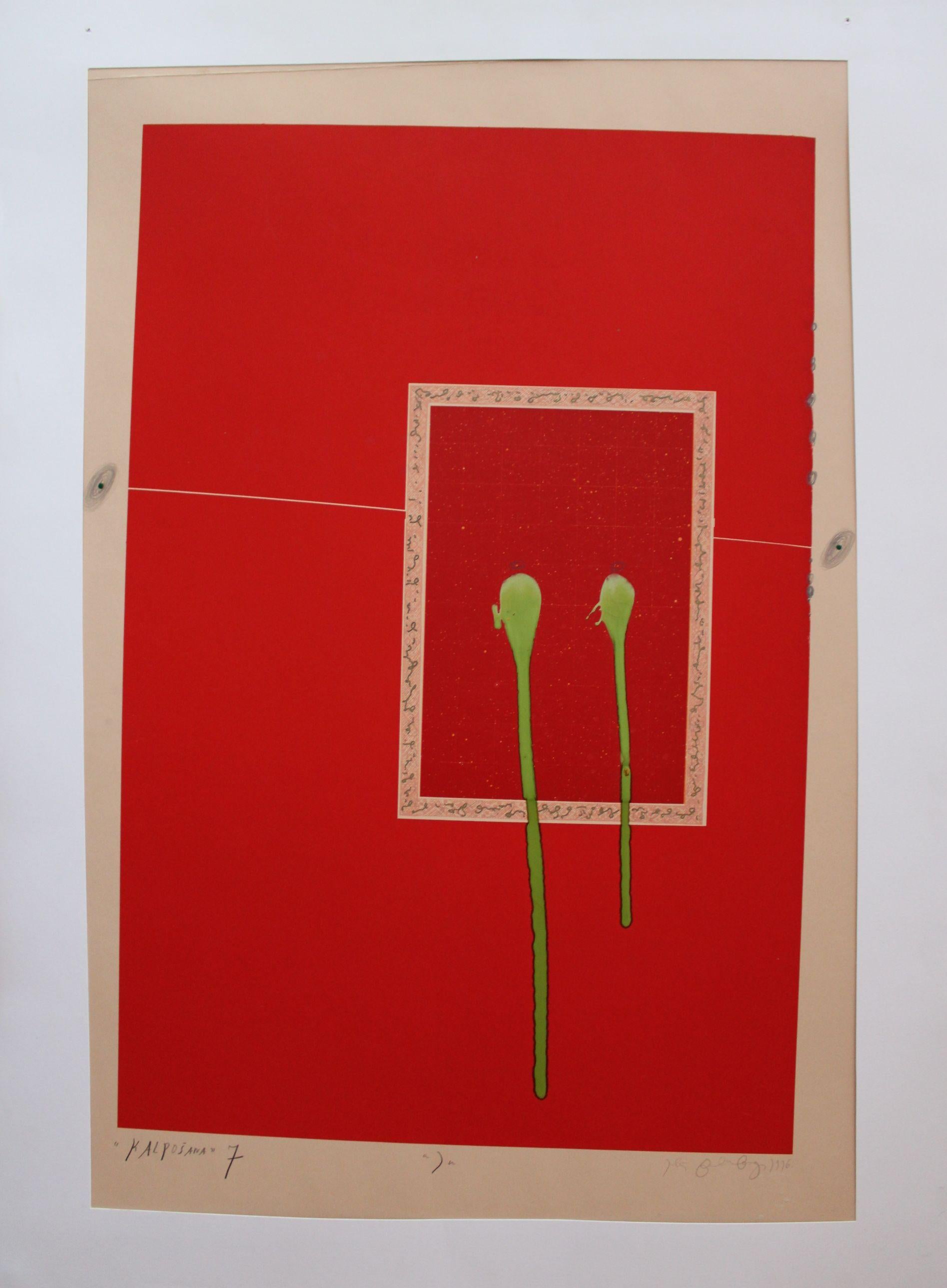 Ilmar Blumbergs
Serving, silkscreen, 1995, 89x59.