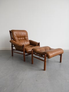 Chaise longue et pouf Ilona par Arne Norell pour Scanform, Colombie