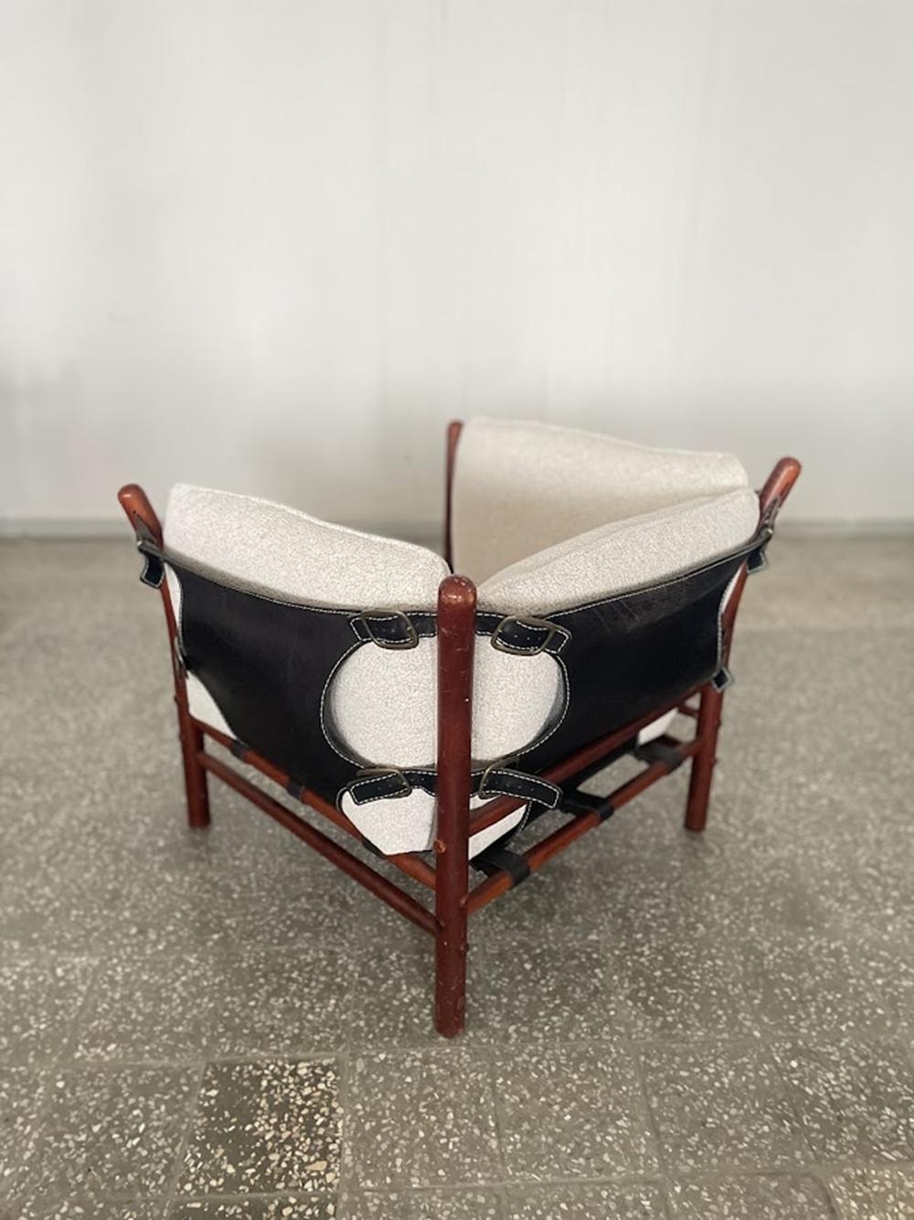 Leather Pair of Ilona Lounge Chairs by Arne Norell, Sweden, 1970s For Sale