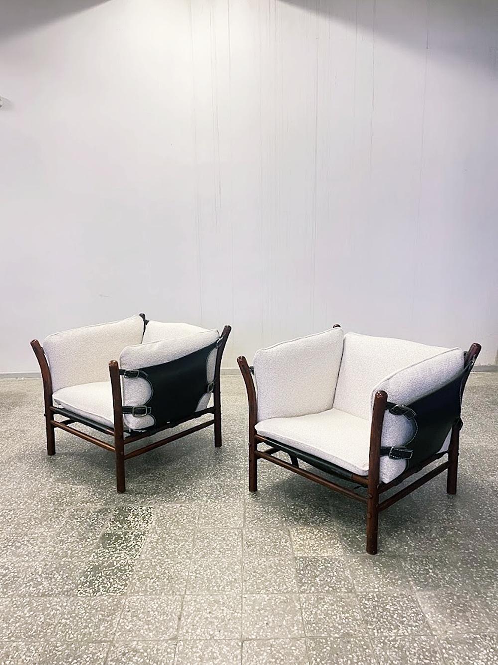 Pair of Ilona Lounge Chairs by Arne Norell, Sweden, 1970s In Good Condition For Sale In Debrecen, HU