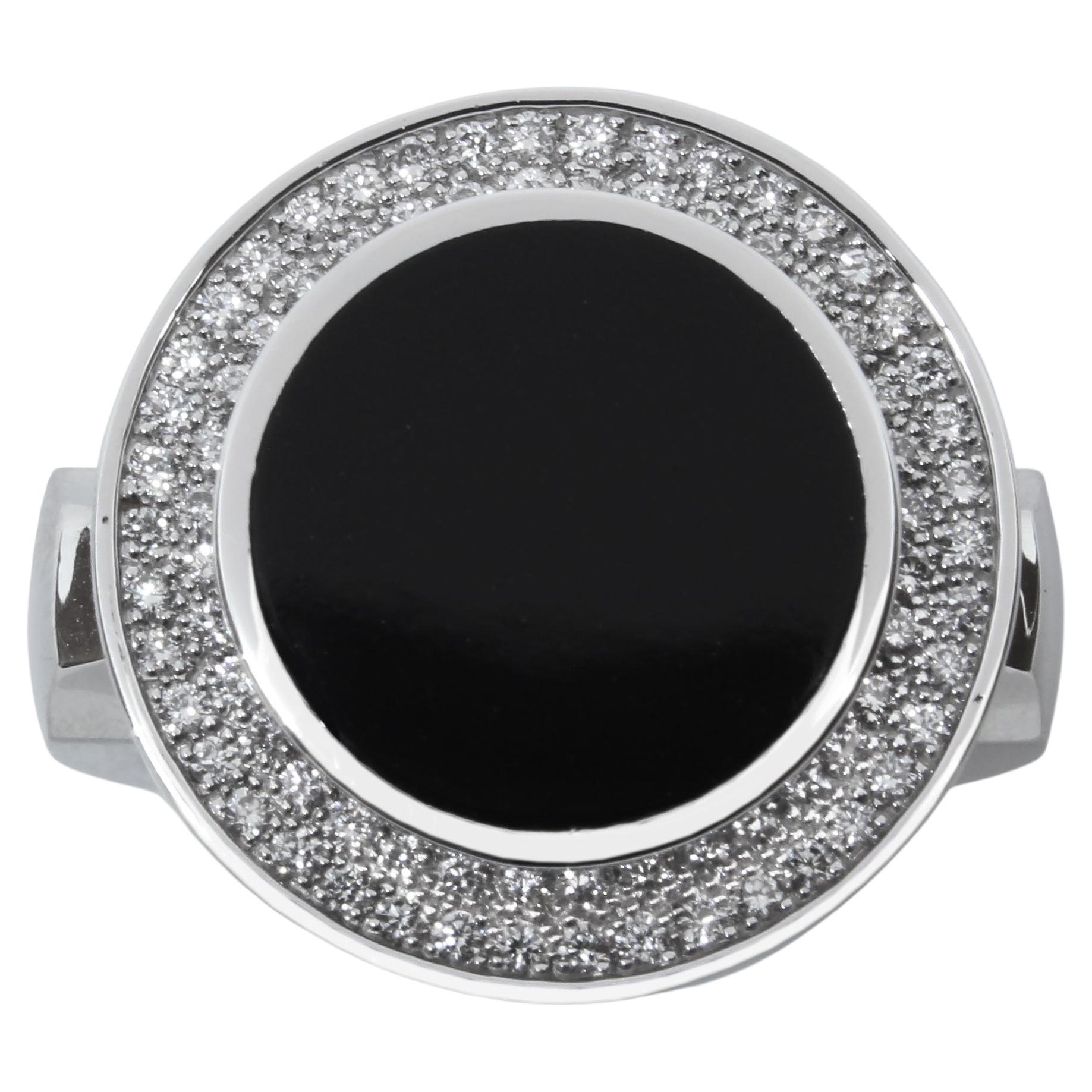 For Sale:  Ilona Orel Diamond Lacquer White Gold Ring Moon Eclipse Kinetic Secret mechanism