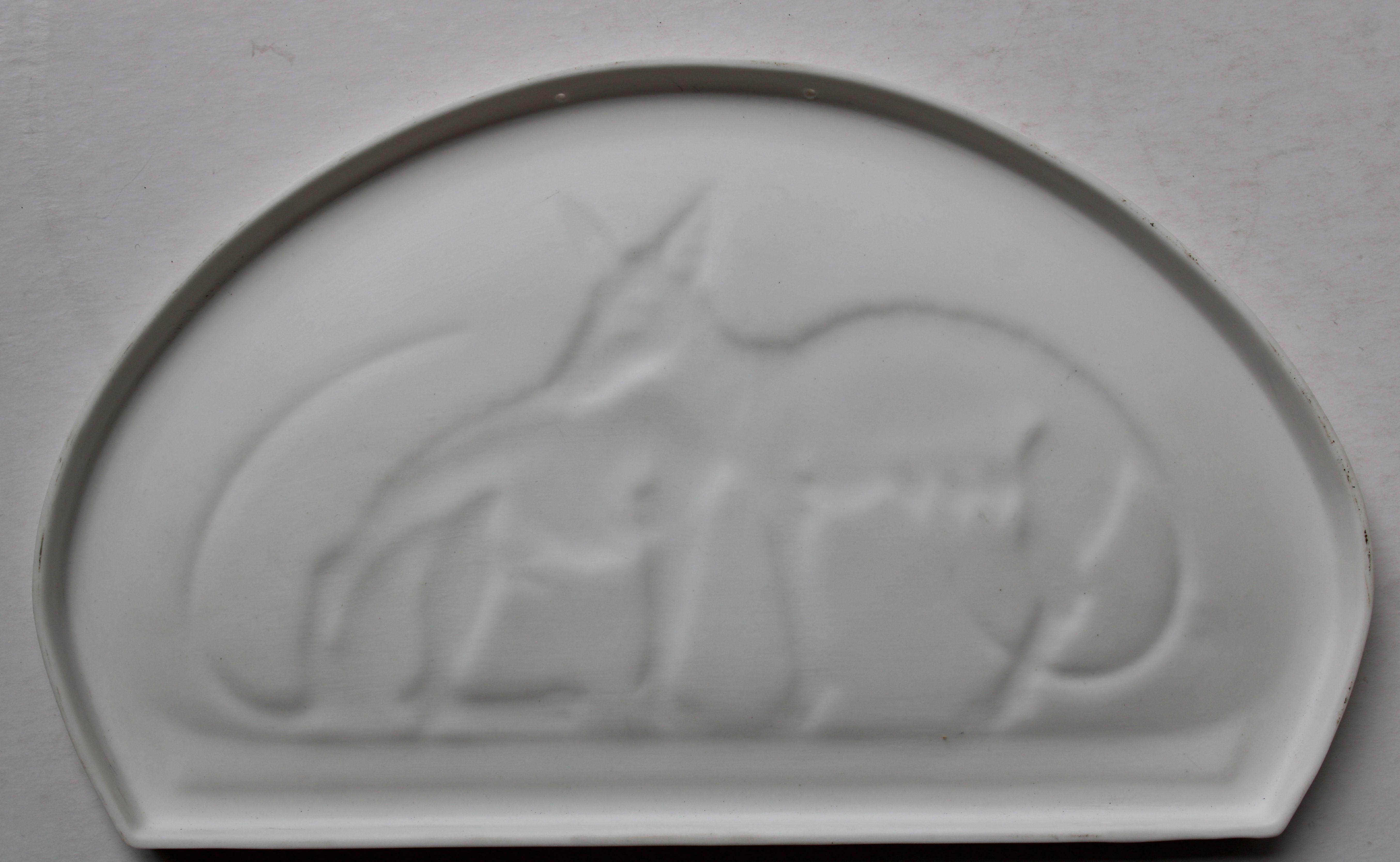 Rome wolfs  Bone porcelain, h 13, 5 cm - Sculpture by Ilona Romule