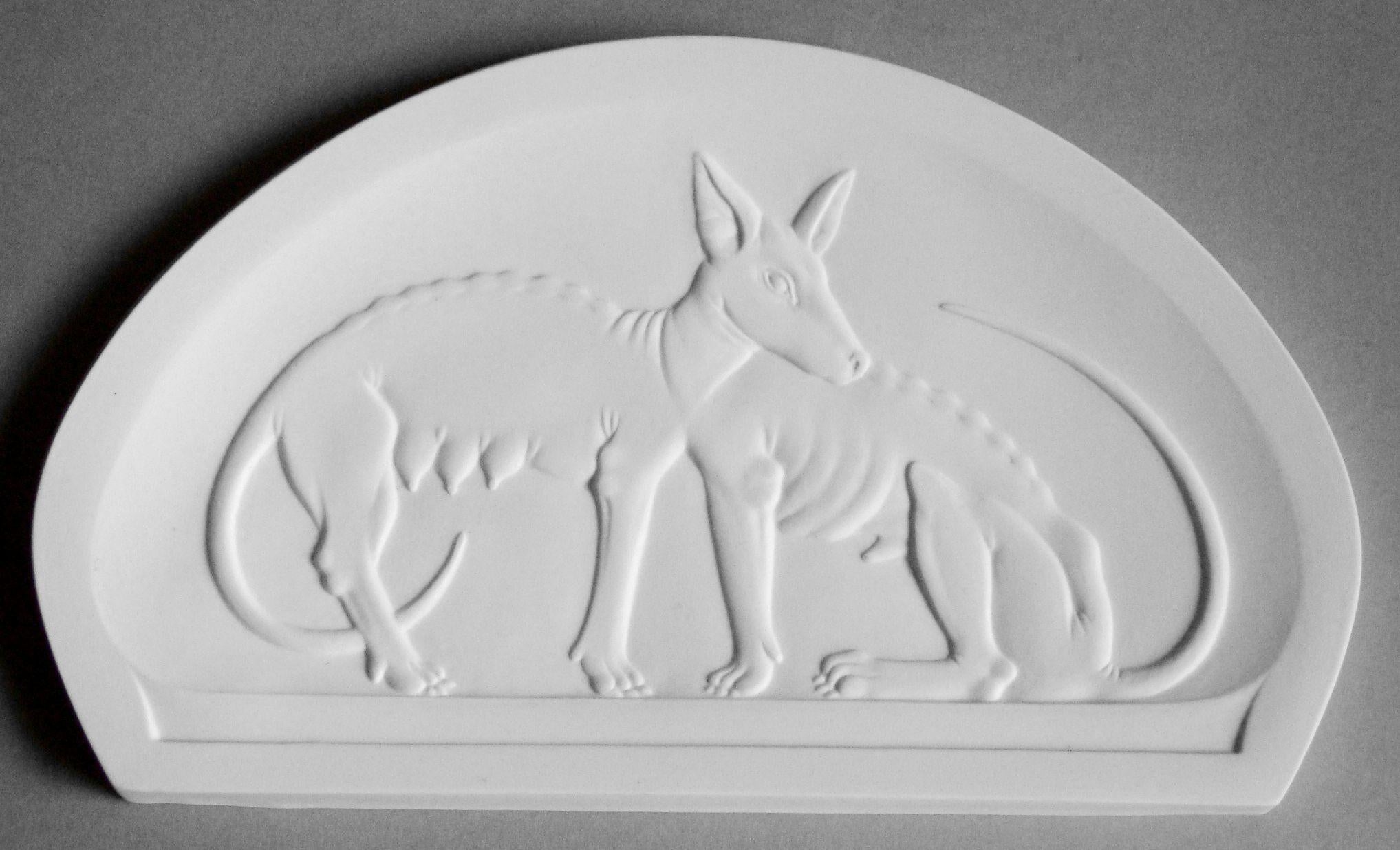 Ilona Romule Figurative Sculpture - Rome wolfs  Bone porcelain, h 13, 5 cm