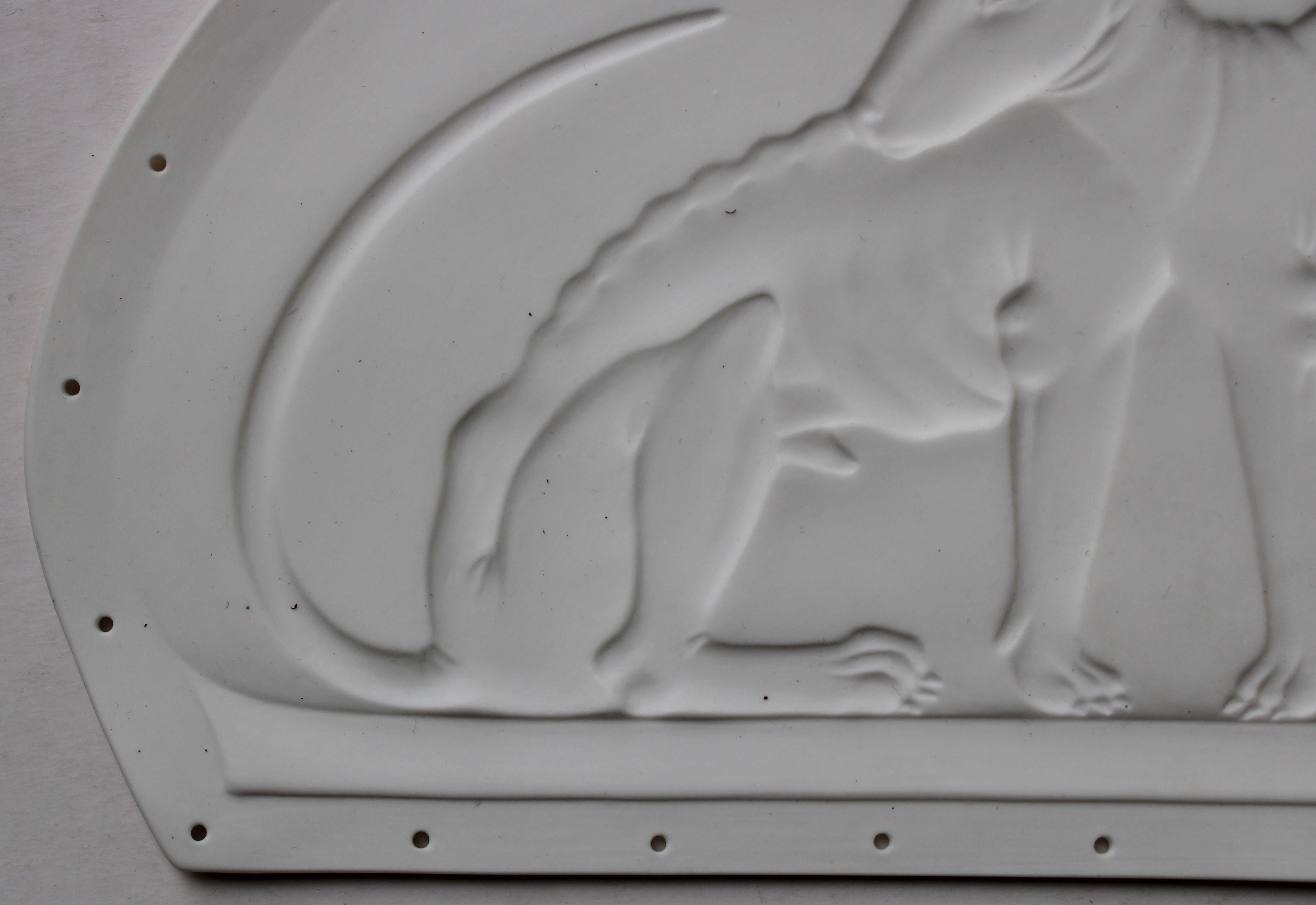 lobos de roma - relieve negativo  Litofana, porcelana de hueso, h 13,7 cm en venta 2