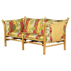 'Ilona' Safari Leather Sling Loveseat by Arne Norell, circa 1970