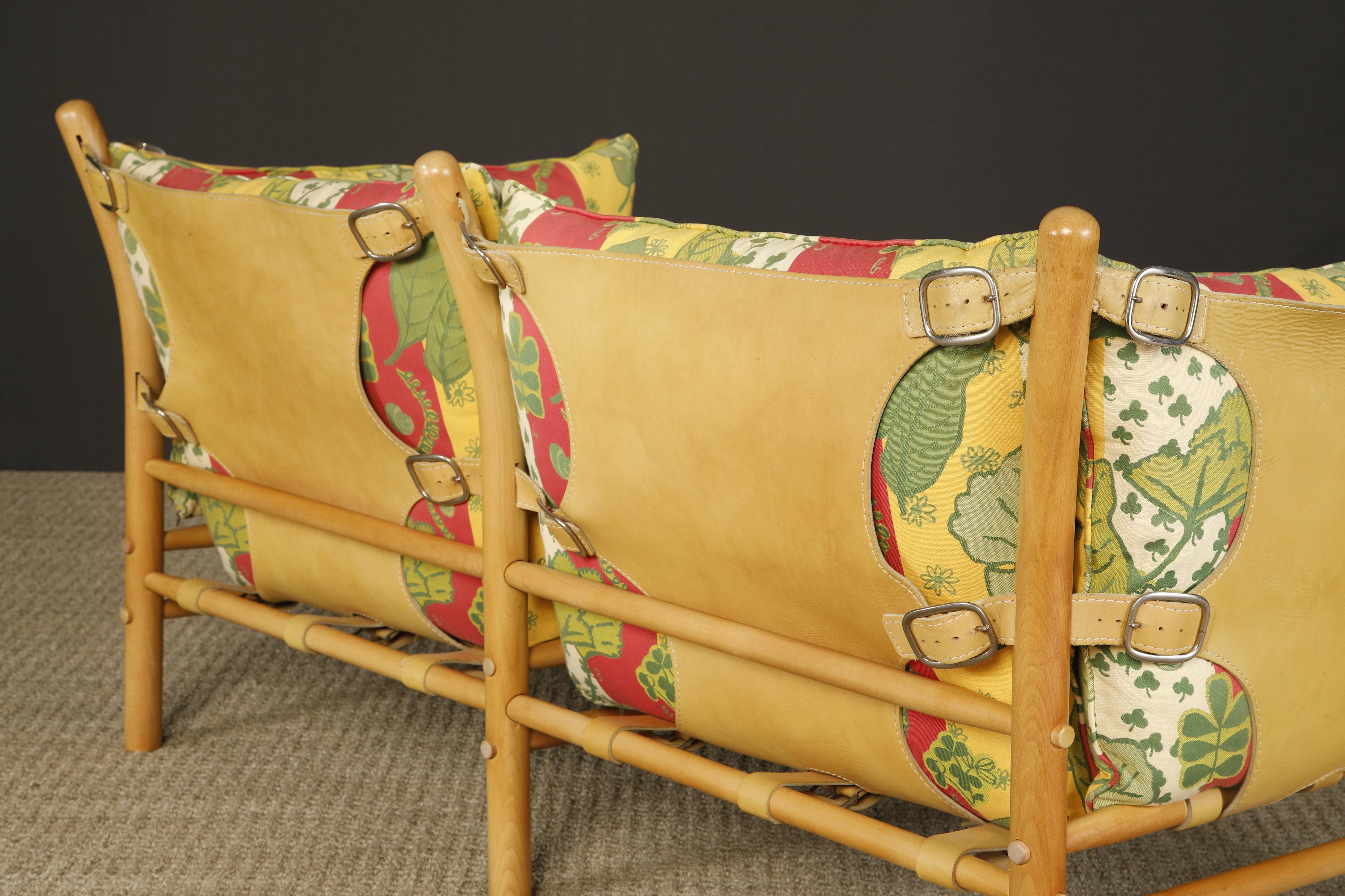 'Ilona' Safari Style Leather Sling Loveseat by Arne Norell, circa 1970 For Sale 9