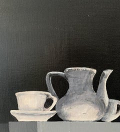 Interior - Siglo XXI, pintura al óleo contemporánea, Contrastes de luces y sombras