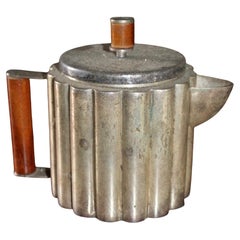 Ilonka Karasz Machine Age Nickel Plated Tea Pot
