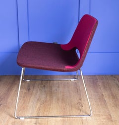 Ilpo Designs Extrakool Chair by Alessio Pozzoli in Two Tone Pink Textured Fabric