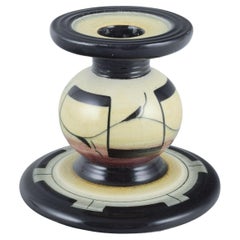 Ilse Claesson for Rörstrand. Candlestick in glazed faience. Art Deco style.