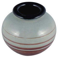 Ilse Claesson for Rörstrand, hand painted Art Deco Vase in Earthenware