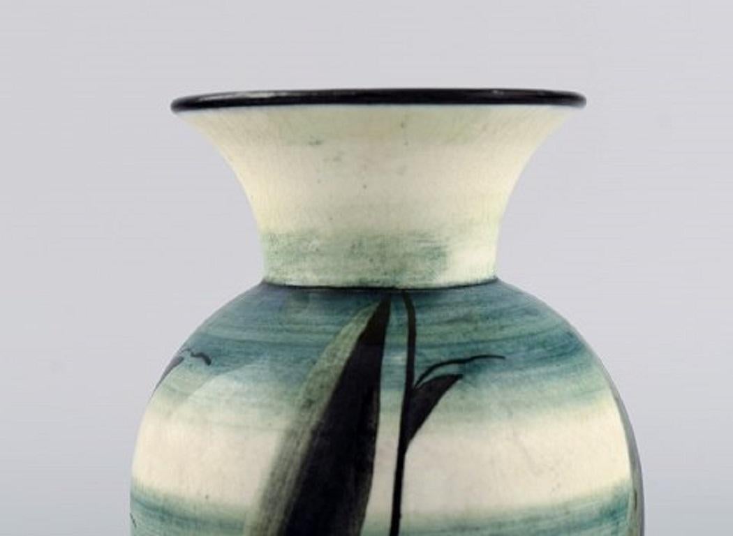 Art Deco Ilse Claesson for Rörstrand, Rare Vase in Glazed Ceramics, 1920s-1930s For Sale